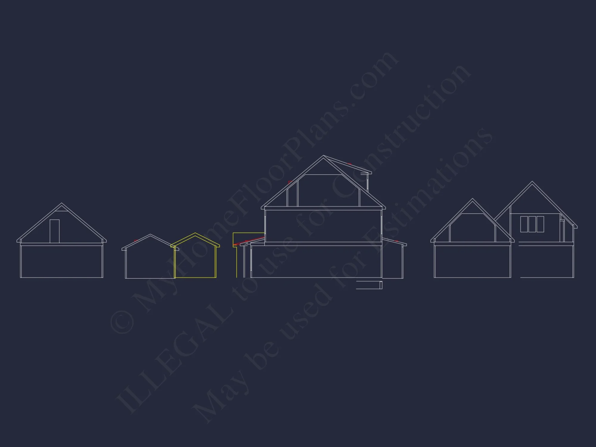 Elegant house Plan with 2-Story Floor Plan and CAD Designs