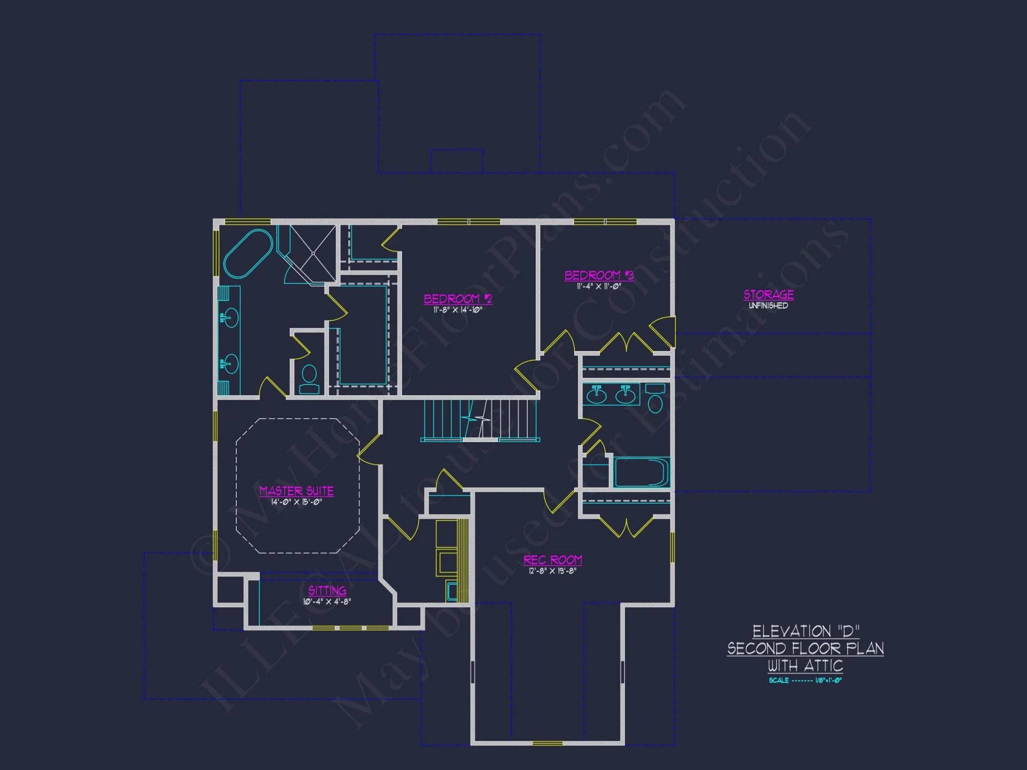 Elegant house Plan with 2-Story Floor Plan and CAD Designs