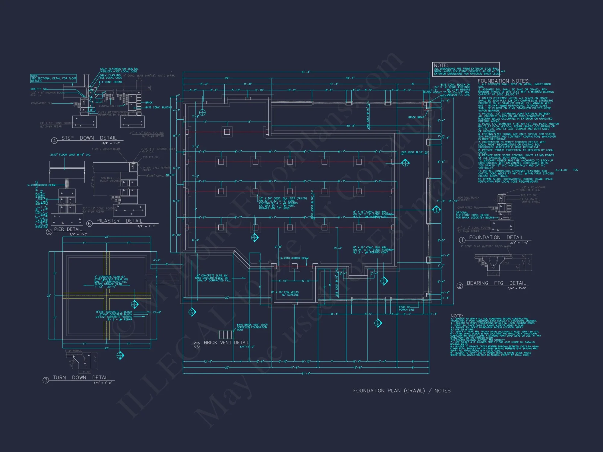 Elegant house Plan with 1.5 Floors, Full CAD Blueprint Designs