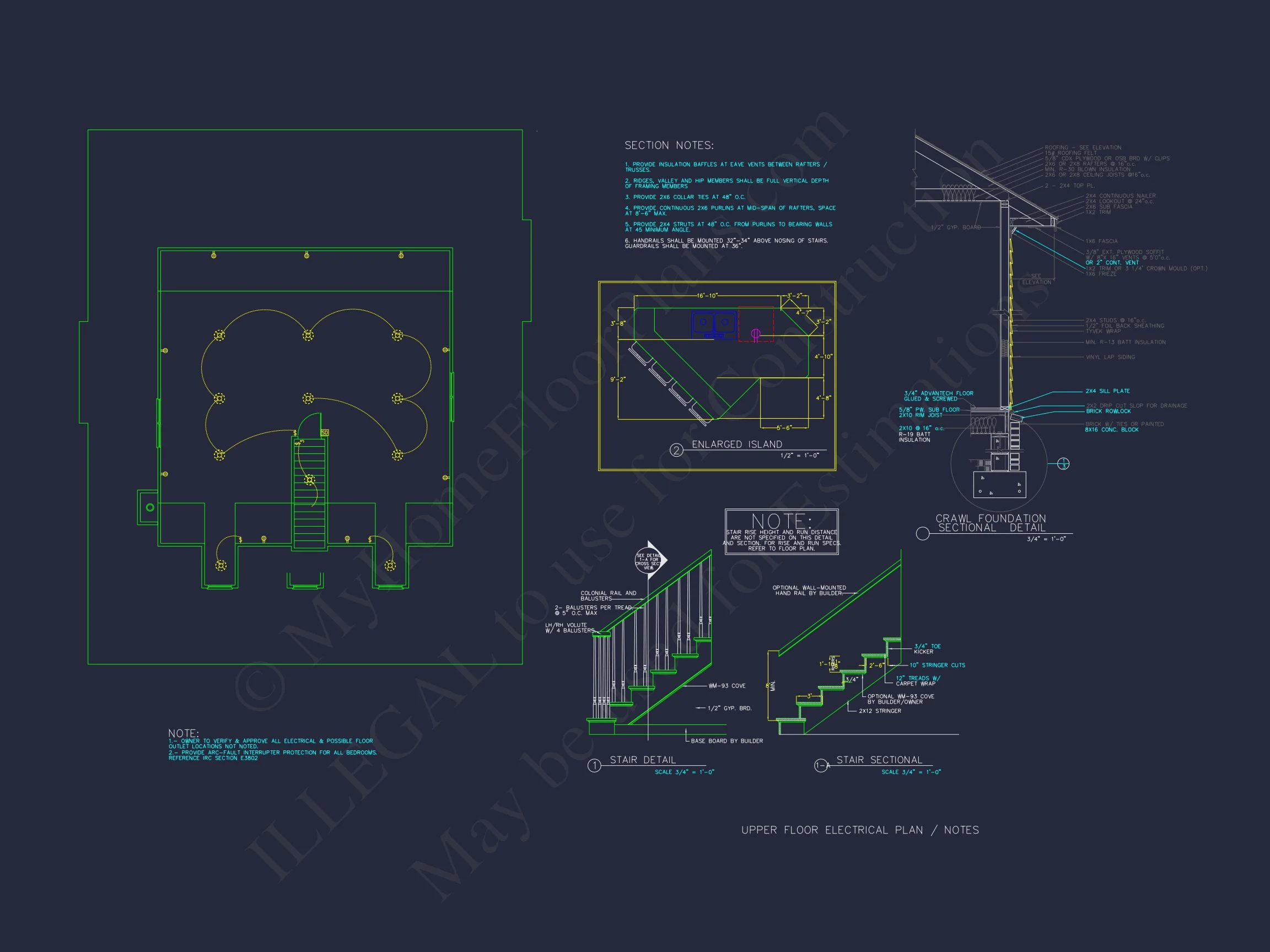 17-1680 HOUSE PLAN - Elegant House Plan with 1.5 Floors, Full CAD Blueprint Designs 11 Elegant house Plan with 1.5 Floors, Full CAD Blueprint Designs