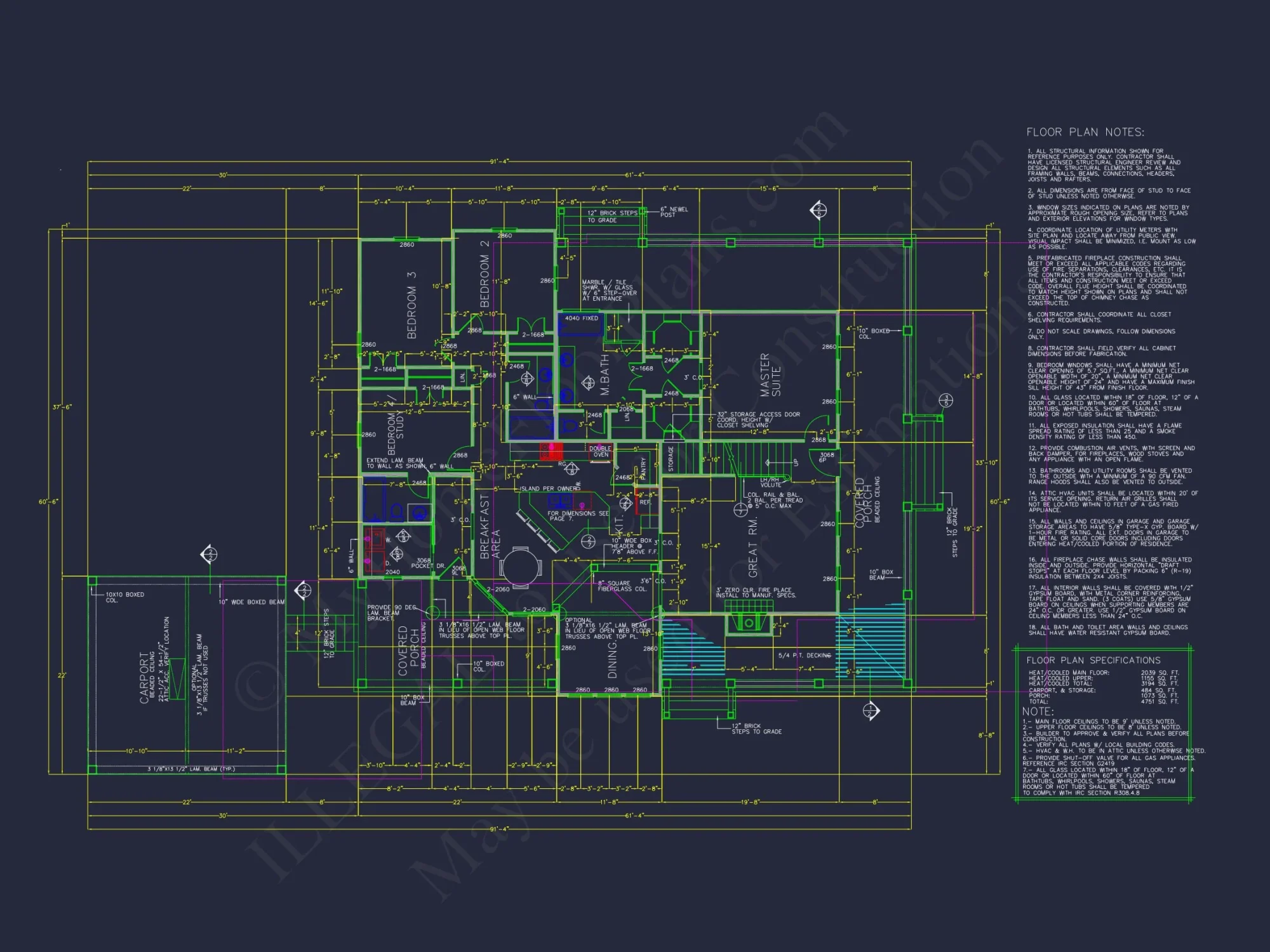 Elegant house Plan with 1.5 Floors, Full CAD Blueprint Designs
