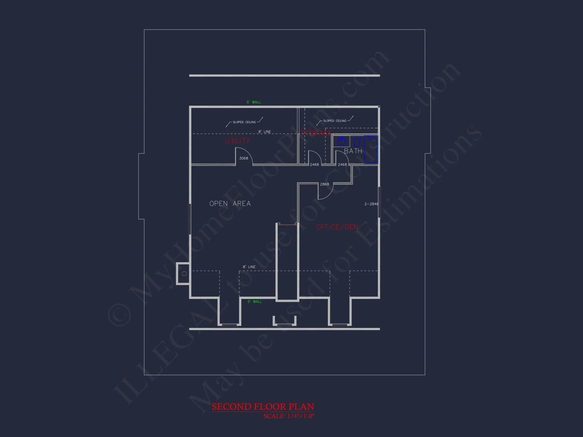 Elegant house Plan with 1.5 Floors, Full CAD Blueprint Designs