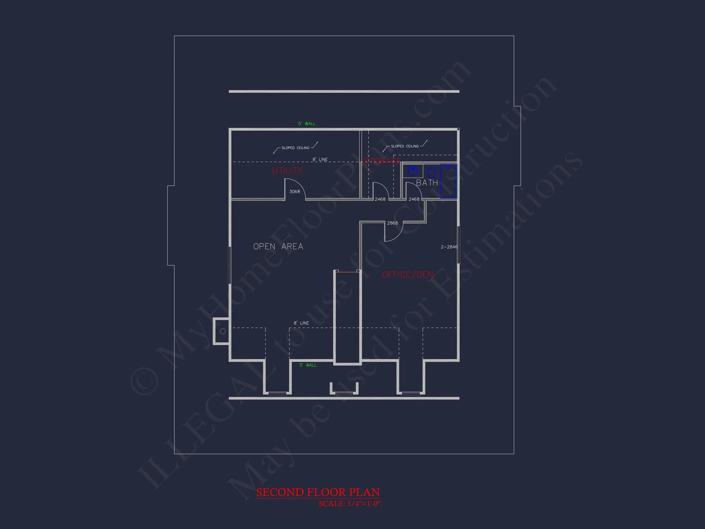 17-1680 HOUSE PLAN - Elegant House Plan with 1.5 Floors, Full CAD Blueprint Designs 6 Elegant house Plan with 1.5 Floors, Full CAD Blueprint Designs