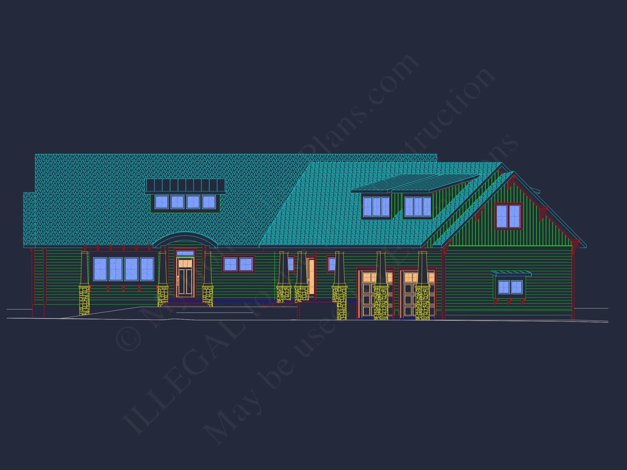 Charming Craftsman house Plan with 1.5 Floors and Angled Garage