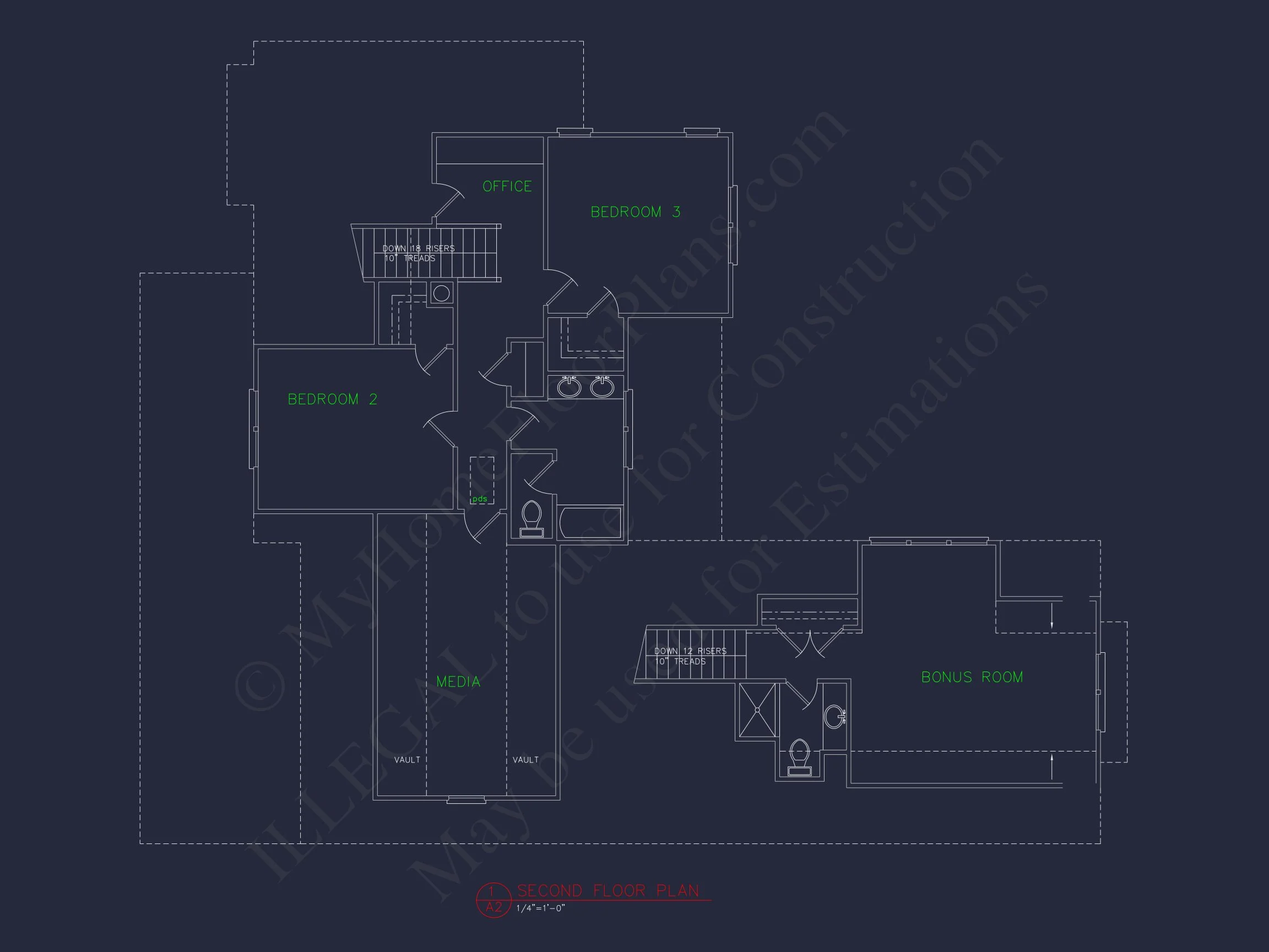 Elegant house Floor Plan with Blueprint & CAD Designs
