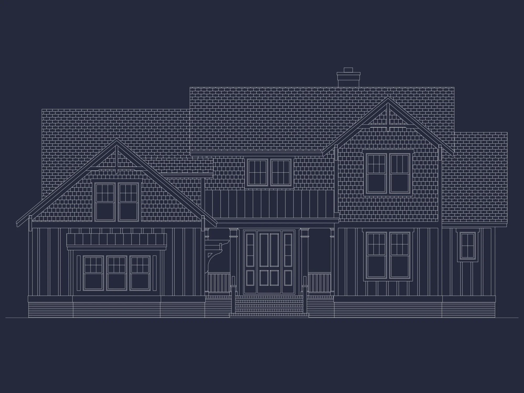 Elegant house Floor Plan with Blueprint & CAD Designs