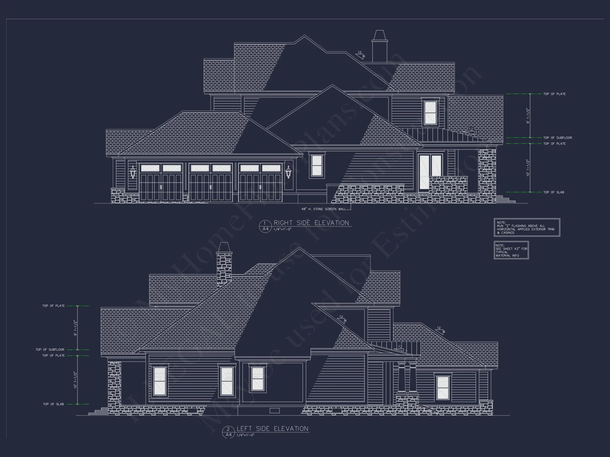 Luxurious 2-Story house Plan and Blueprint for Modern Designs
