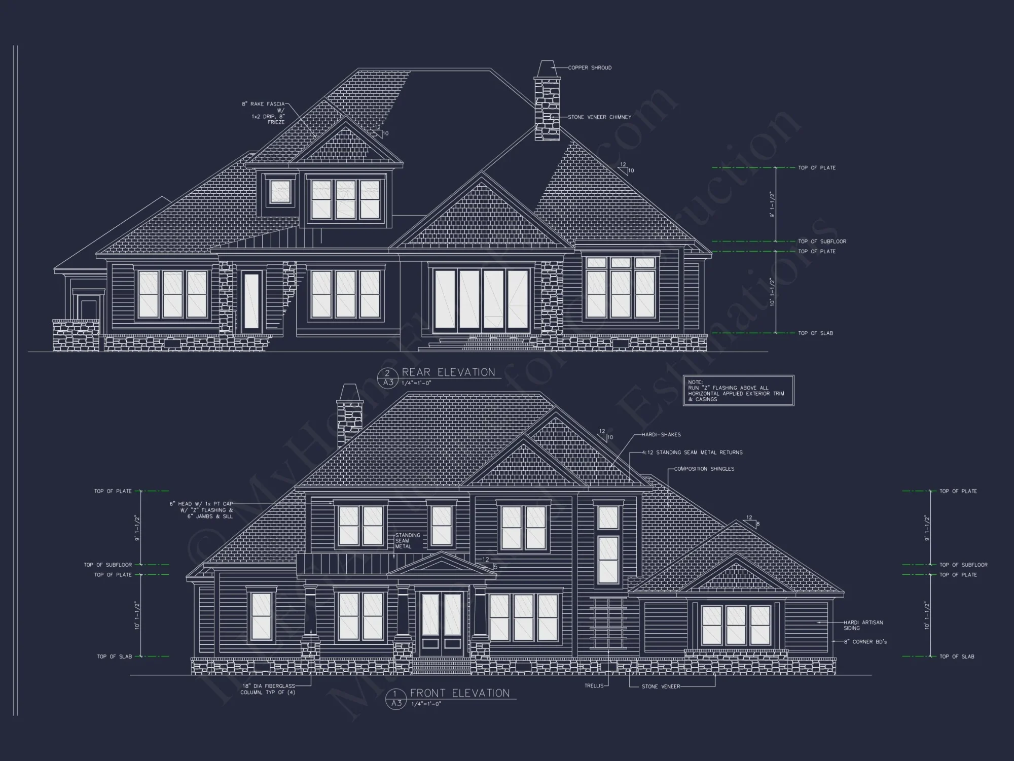 Luxurious 2-Story house Plan and Blueprint for Modern Designs