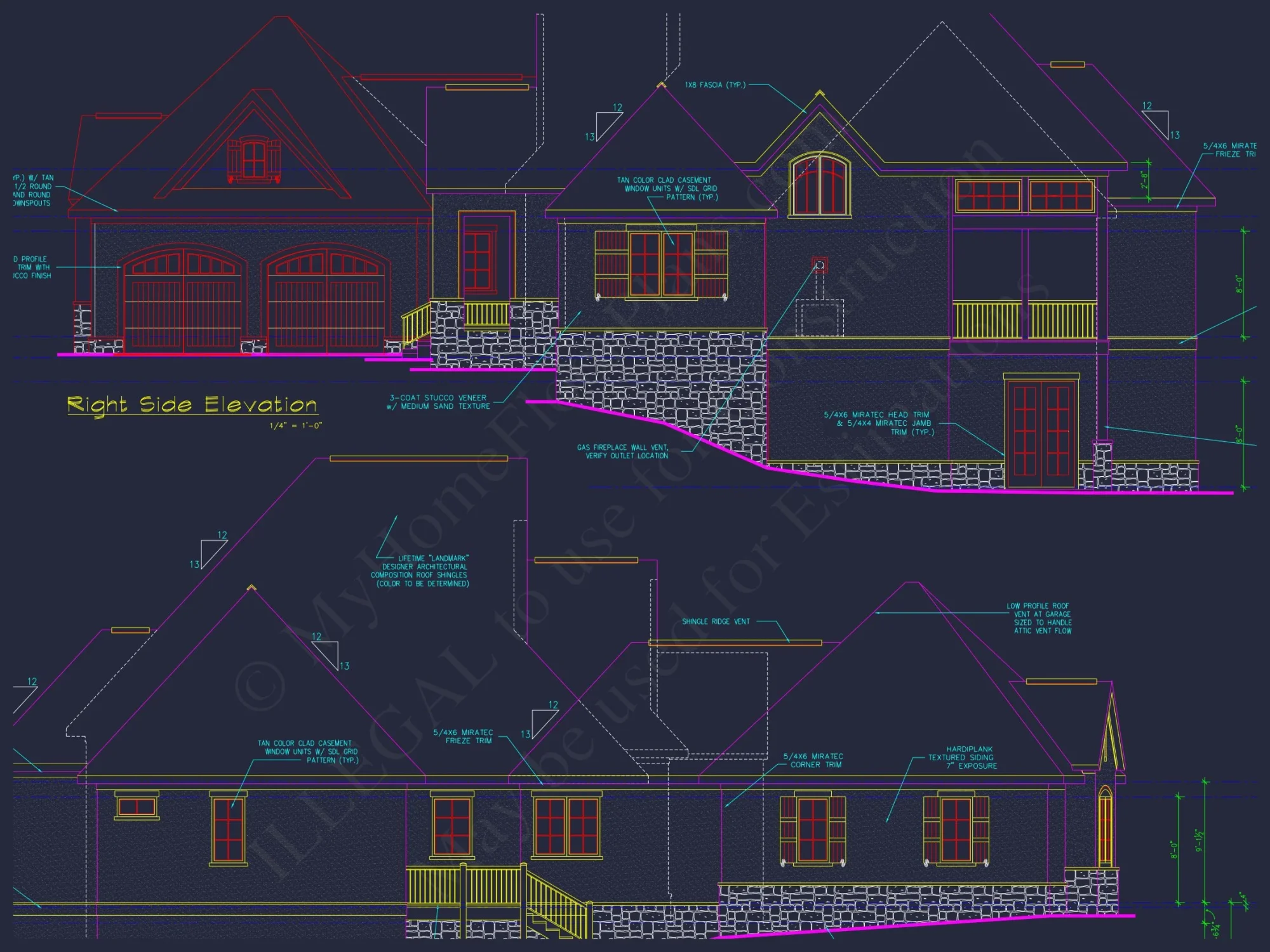 Elegant 2-Story house Plan with Spacious Floor Designs & CAD