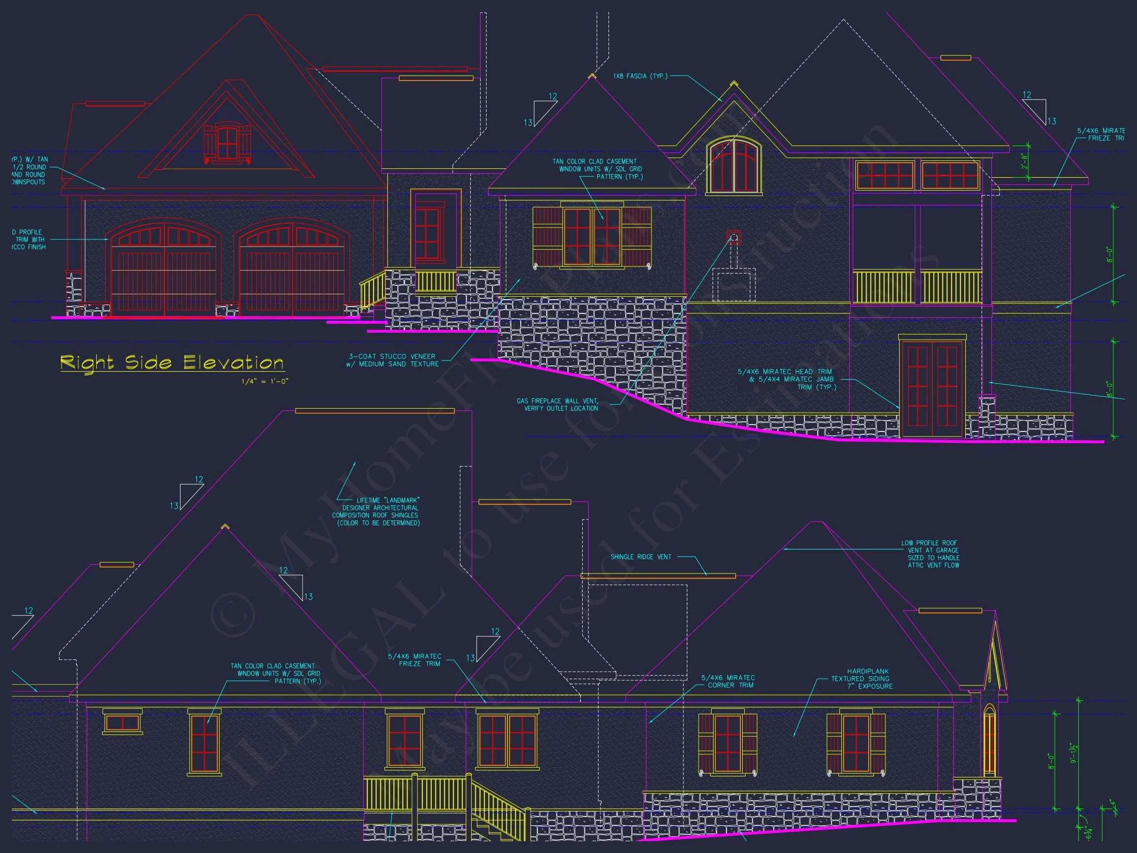 17-1606 HOUSE PLAN - Elegant 2-Story House Plan with Spacious Floor Designs & CAD 3 Elegant 2-Story house Plan with Spacious Floor Designs & CAD