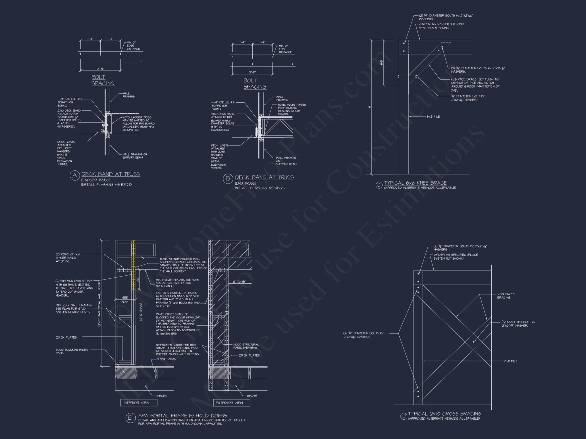 Coastal house Floor Plan: 4-Story Design with CAD Blueprint