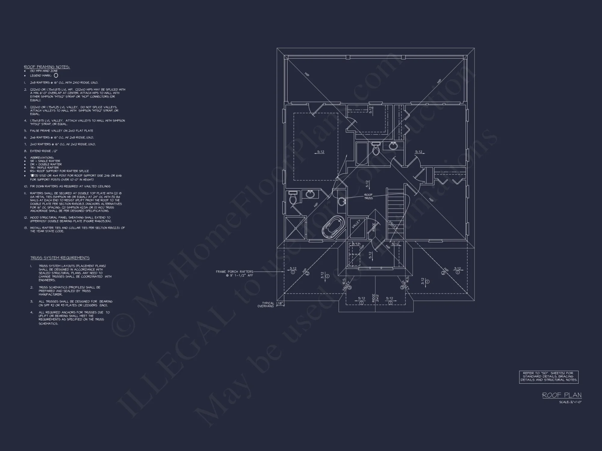 Coastal house Floor Plan: 4-Story Design with CAD Blueprint