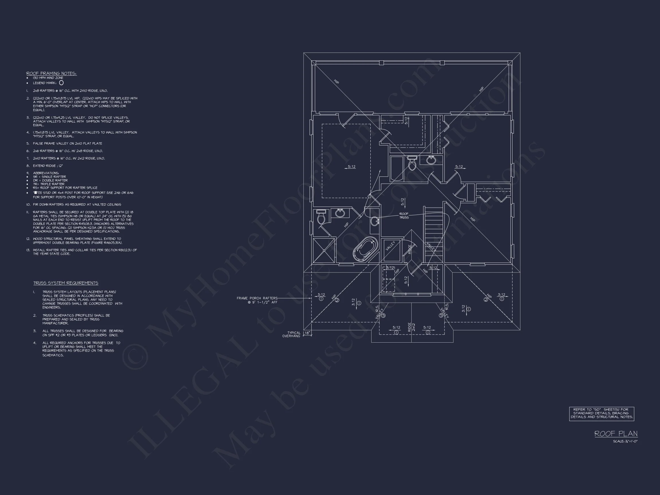 Coastal house Floor Plan: 4-Story Design with CAD Blueprint