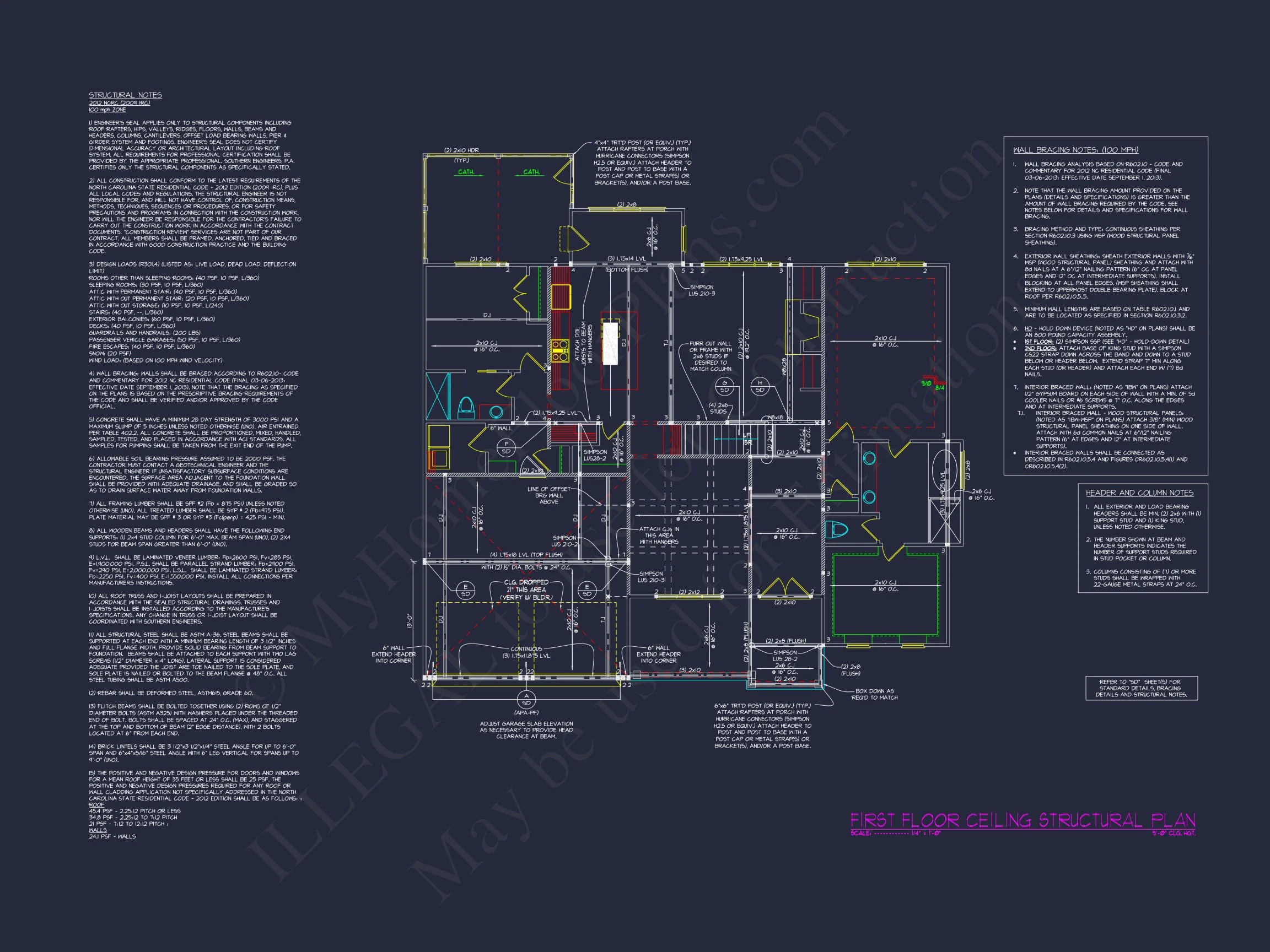Craftsman house Plan with 2 Floors, CAD Designs & Features