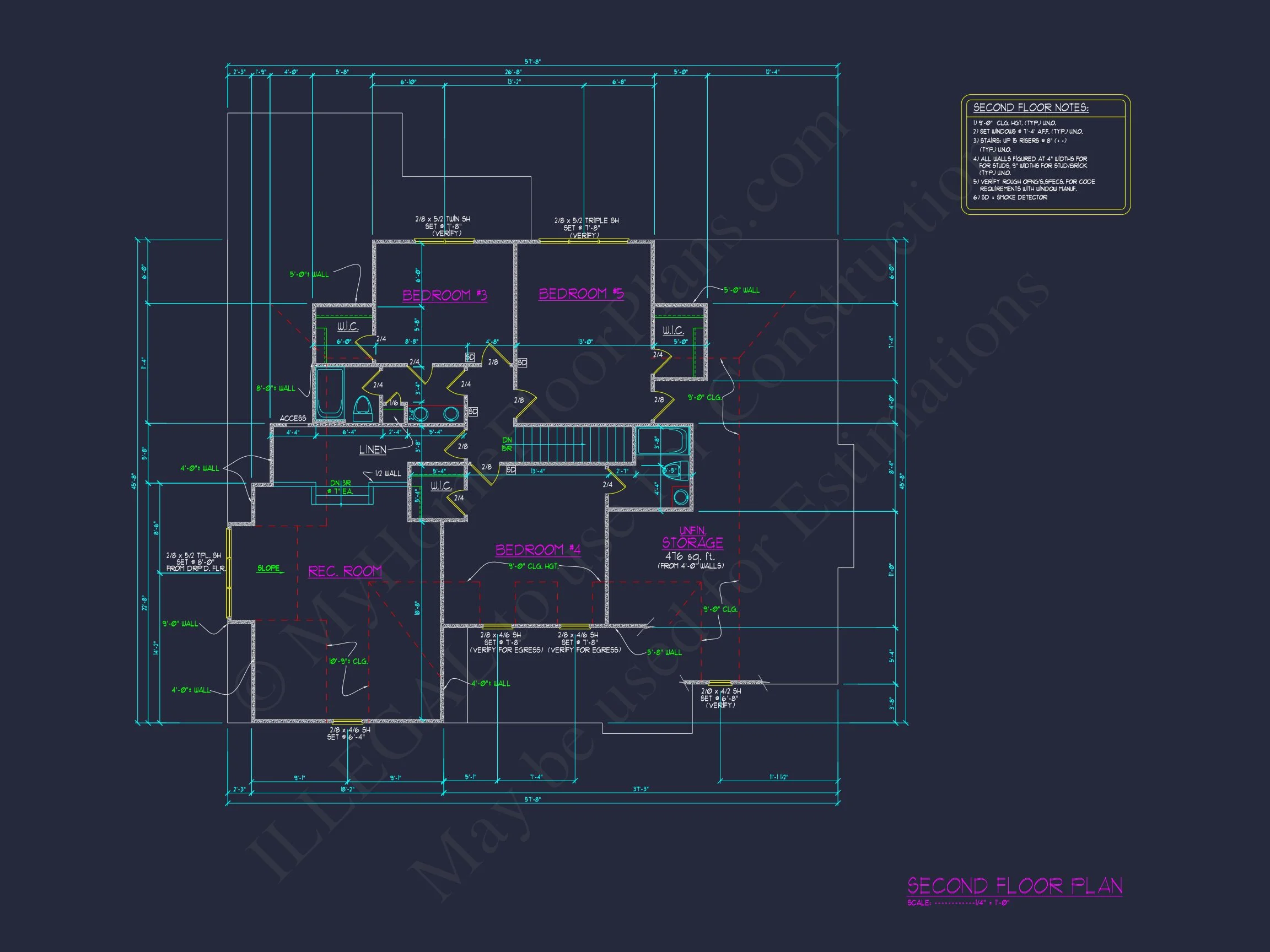 Craftsman house Plan with 2 Floors, CAD Designs & Features