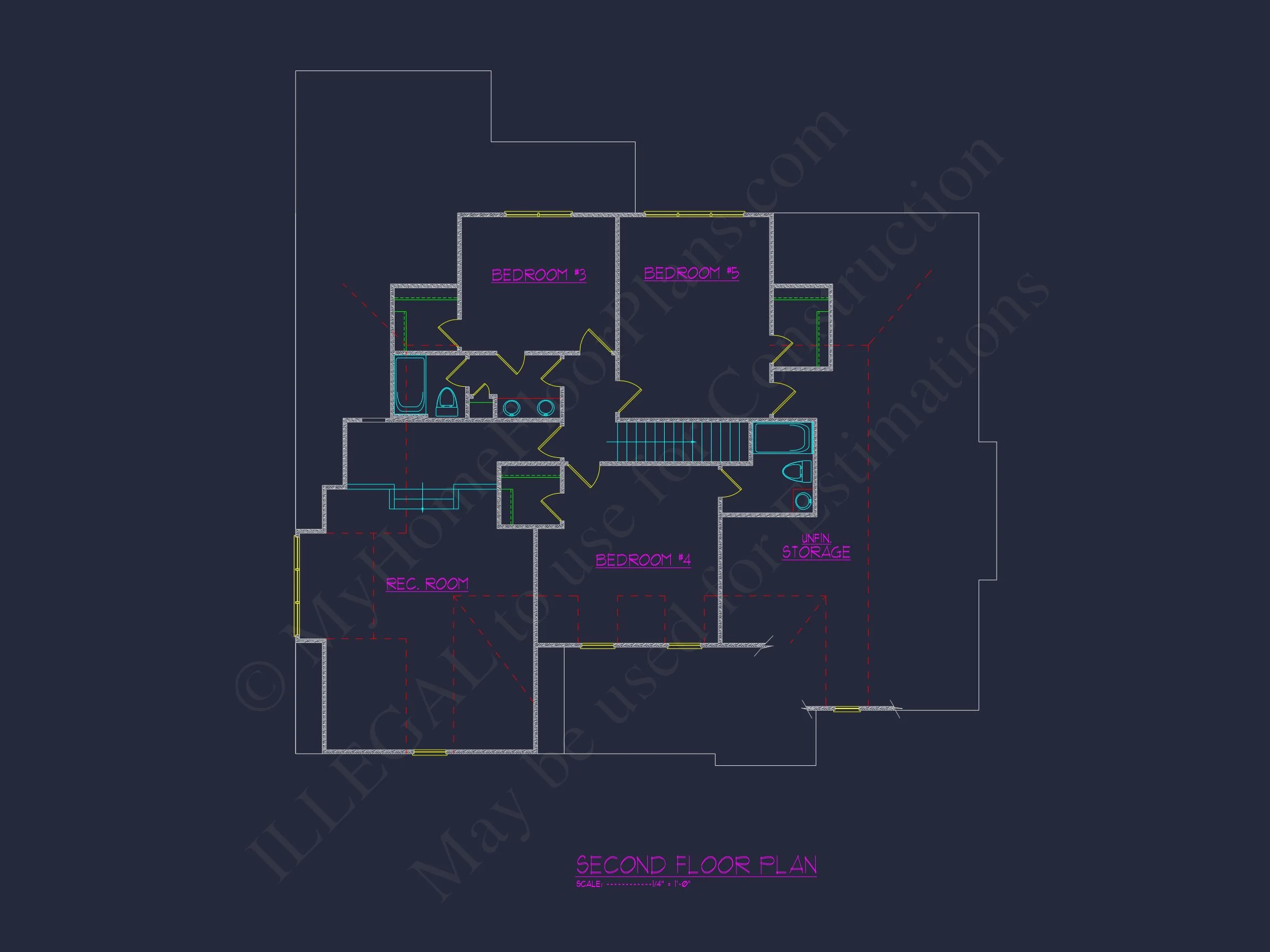 Craftsman house Plan with 2 Floors, CAD Designs & Features