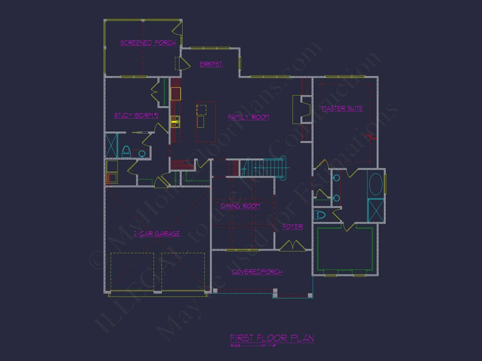 Craftsman house Plan with 2 Floors, CAD Designs & Features