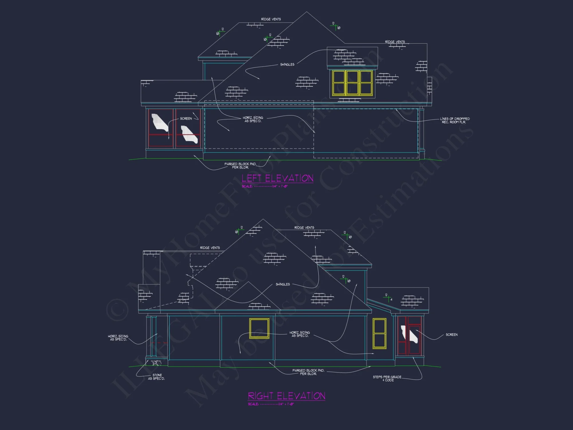 Craftsman house Plan with 2 Floors, CAD Designs & Features