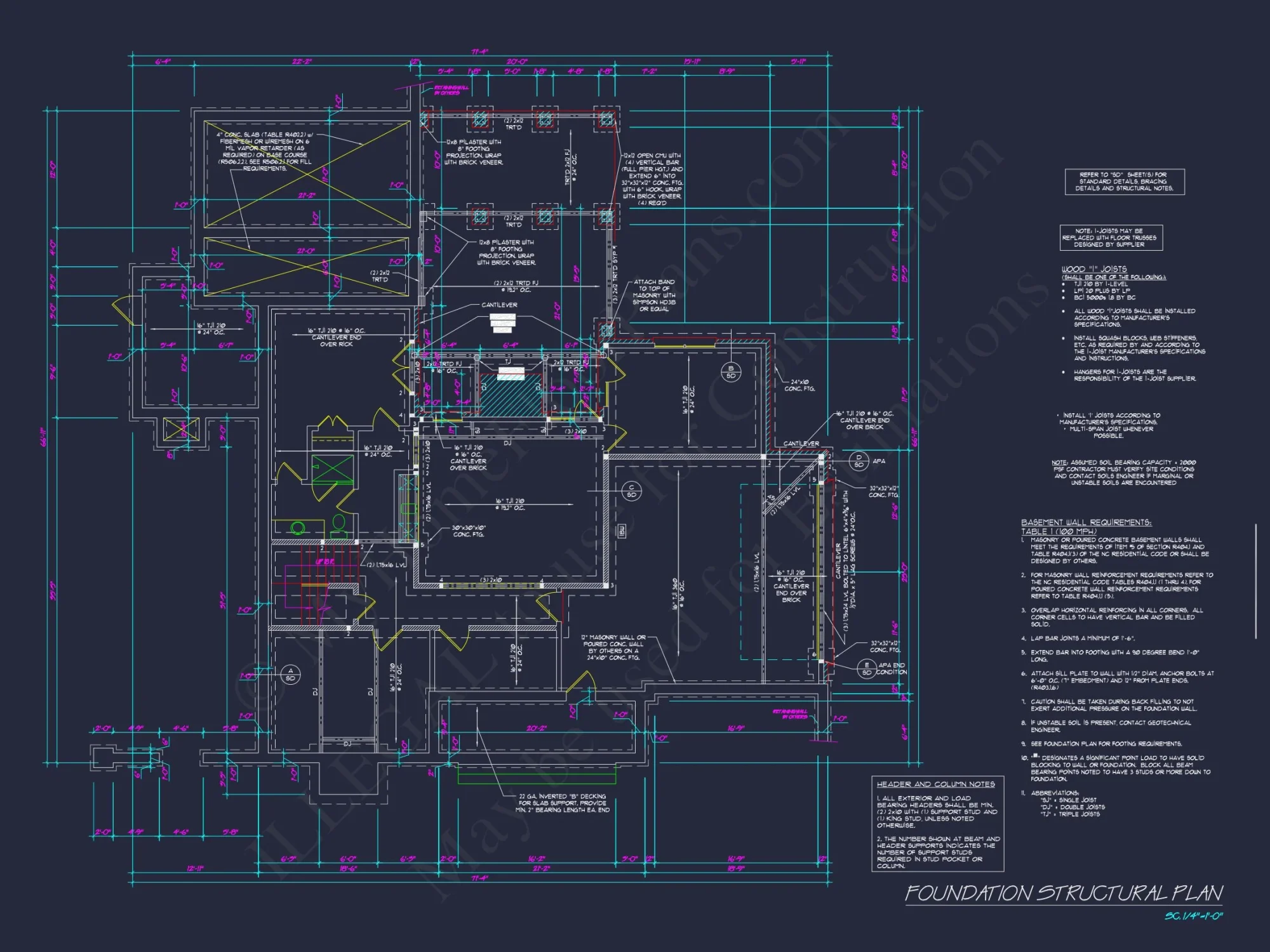 Colonial house Plan with 2 Floors, CAD Blueprints & Designs