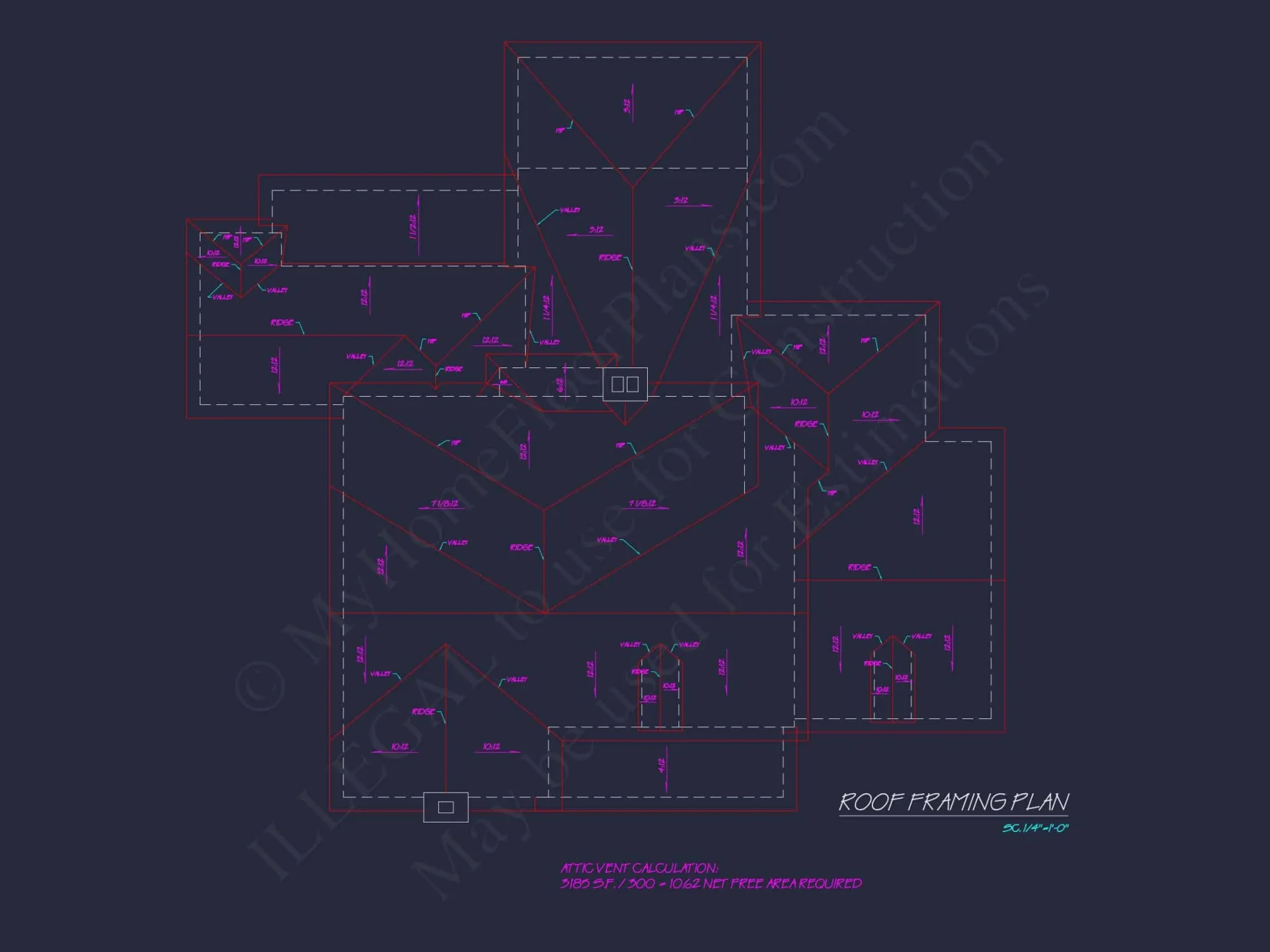 Colonial house Plan with 2 Floors, CAD Blueprints & Designs