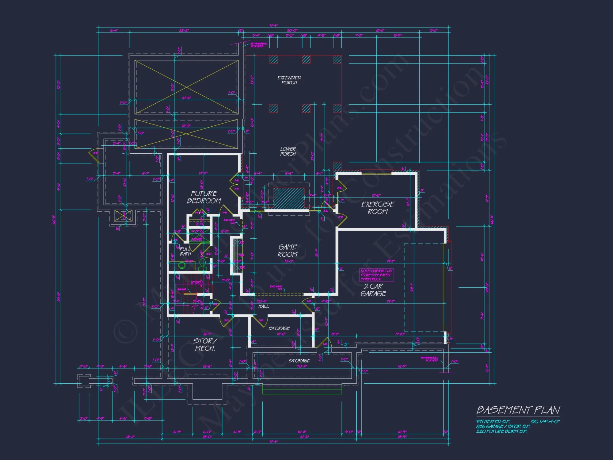 Colonial house Plan with 2 Floors, CAD Blueprints & Designs