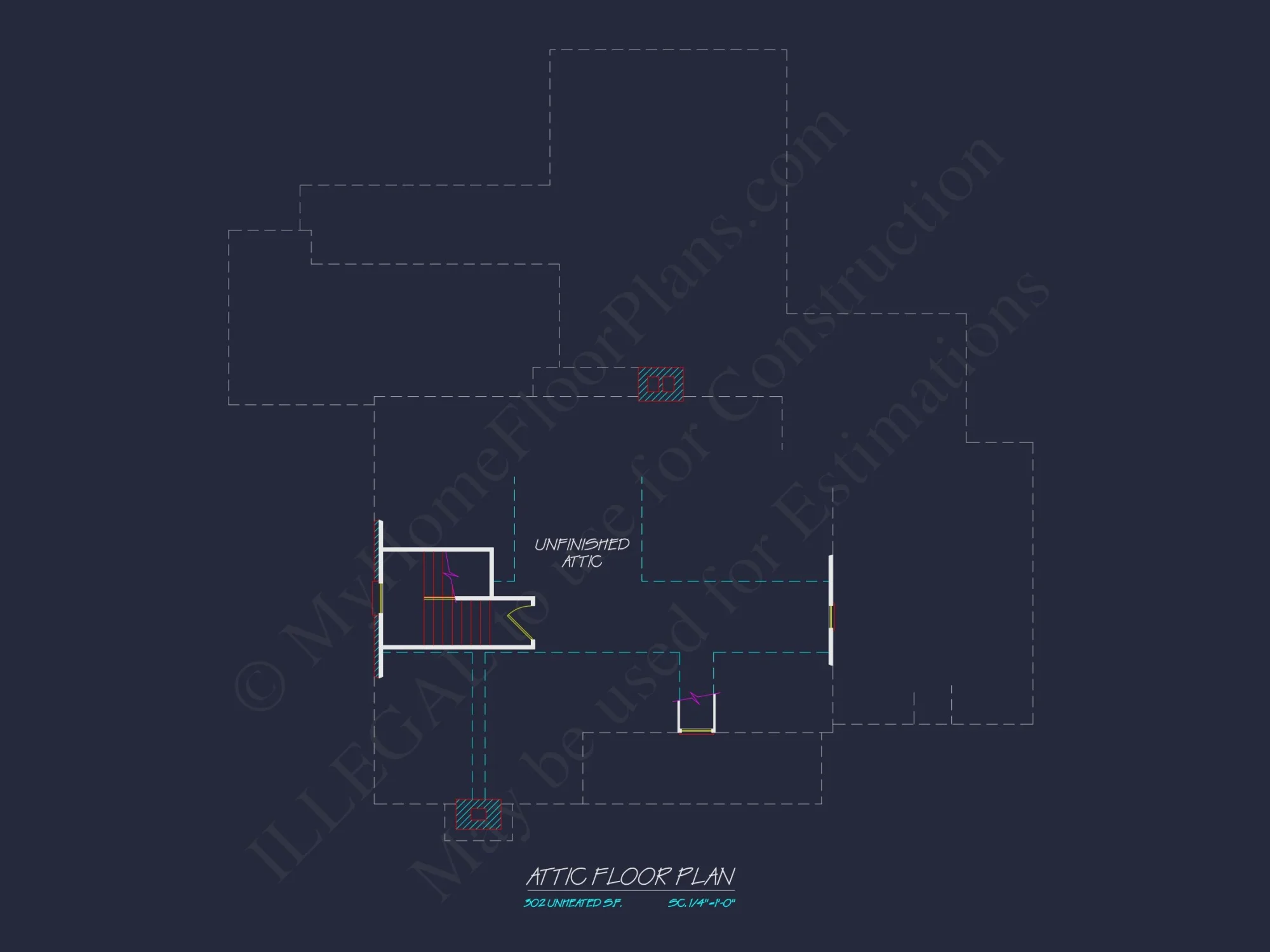 Colonial house Plan with 2 Floors, CAD Blueprints & Designs