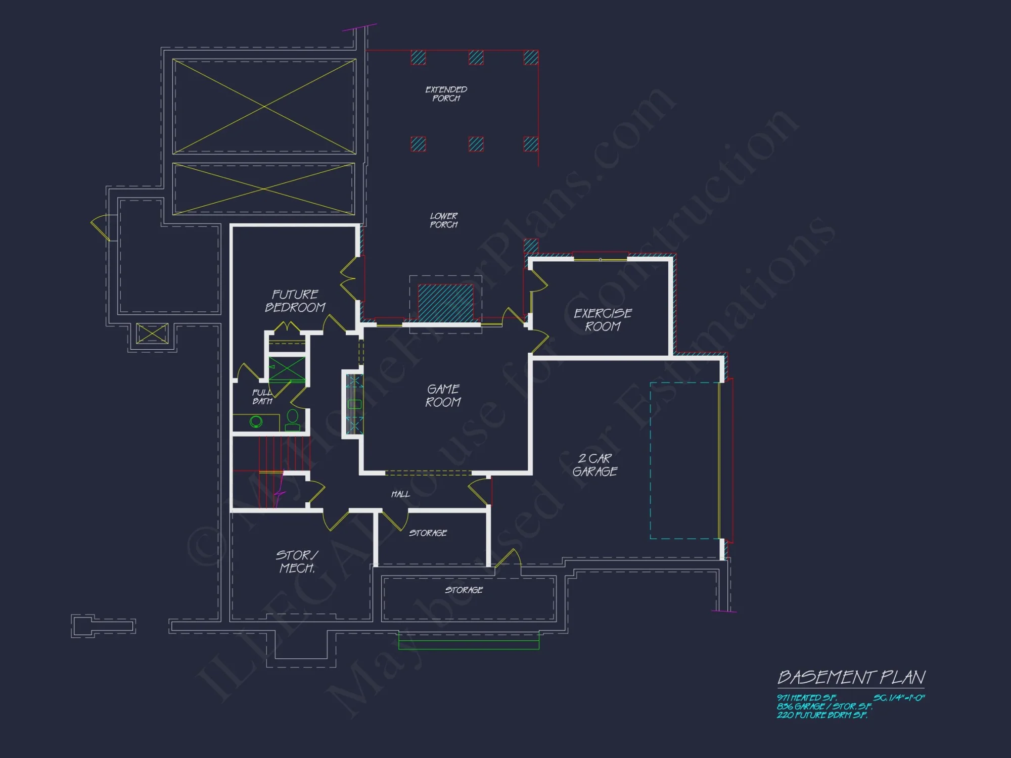 Colonial house Plan with 2 Floors, CAD Blueprints & Designs