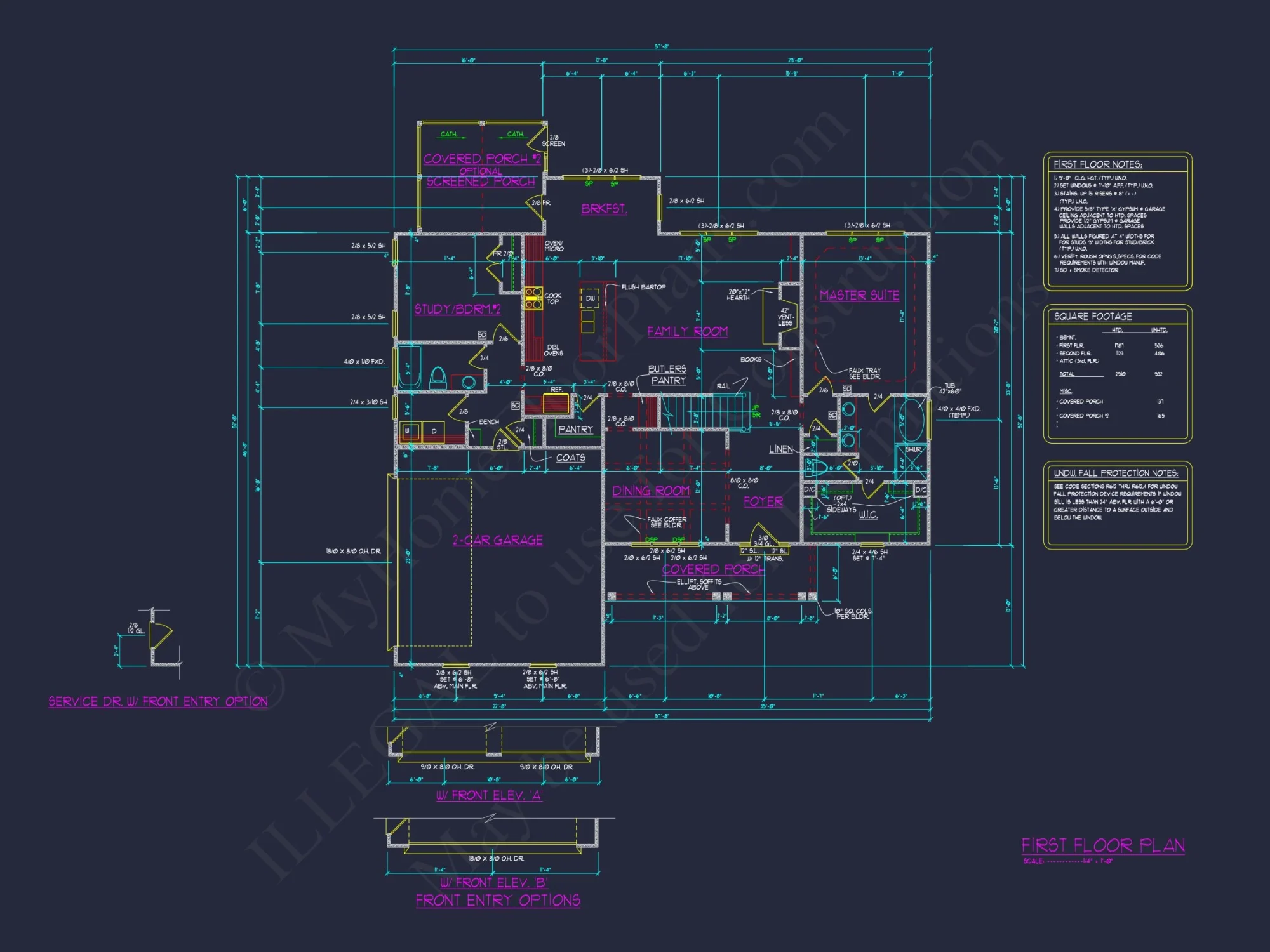Elegant house Plan with Detailed Floor Plan, CAD Blueprint, and Architectural Designs
