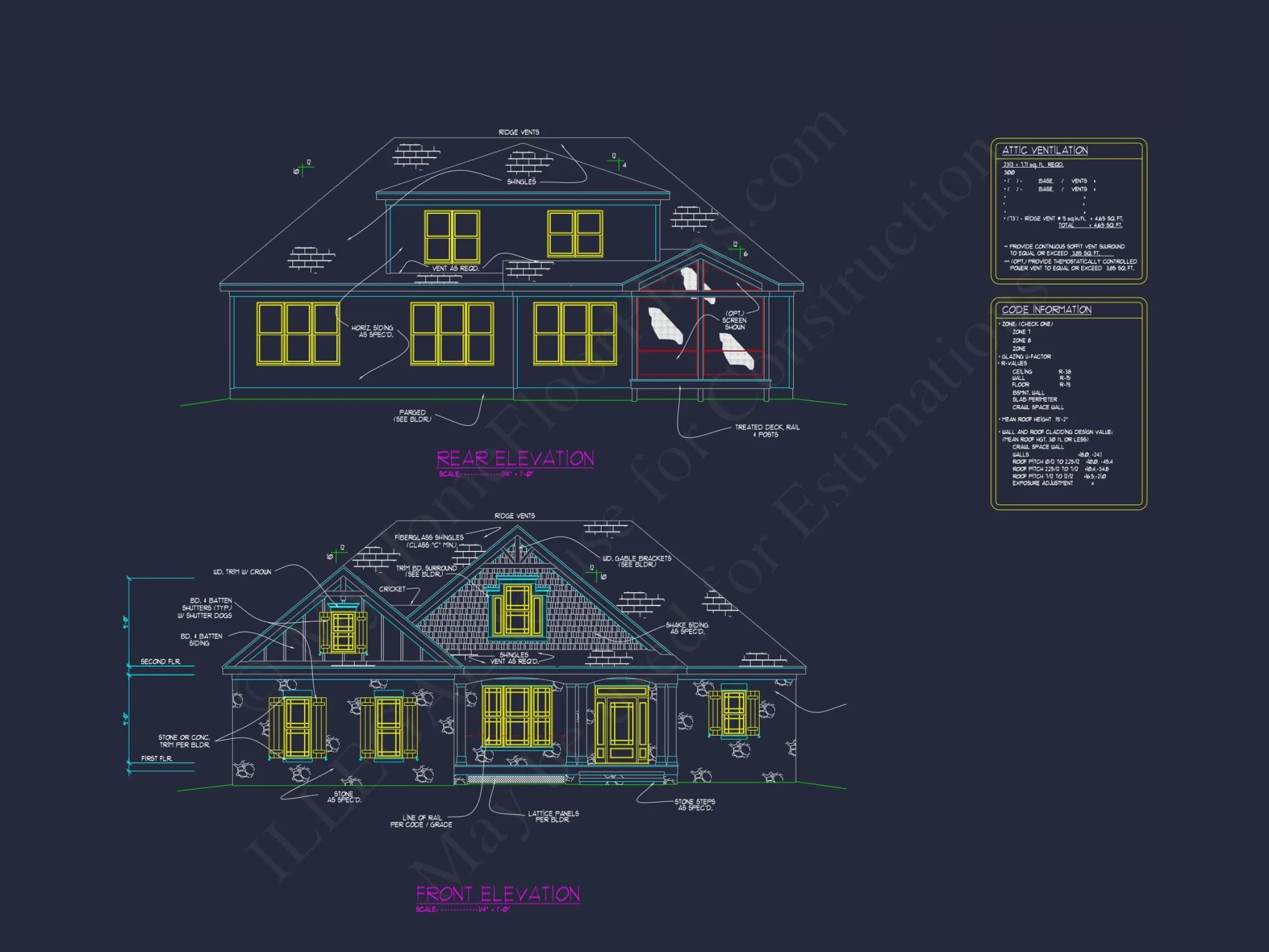 Elegant house Plan with Detailed Floor Plan, CAD Blueprint, and Architectural Designs