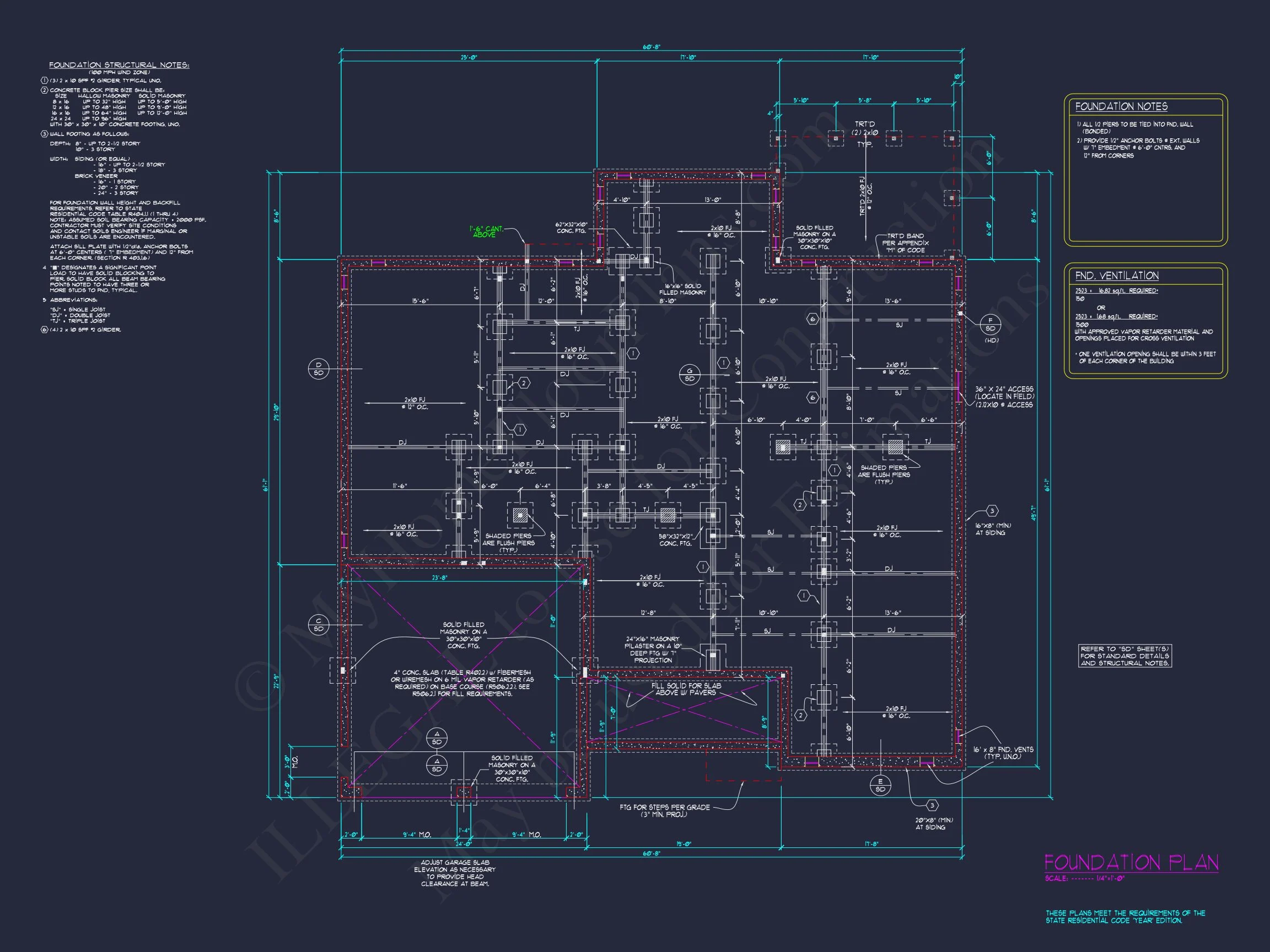 Modern house Floor Plan with 4 Bedrooms, CAD Designs & Features