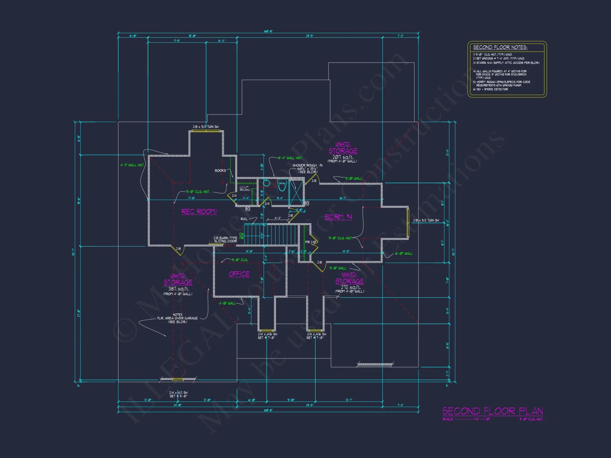 Modern house Floor Plan with 4 Bedrooms, CAD Designs & Features