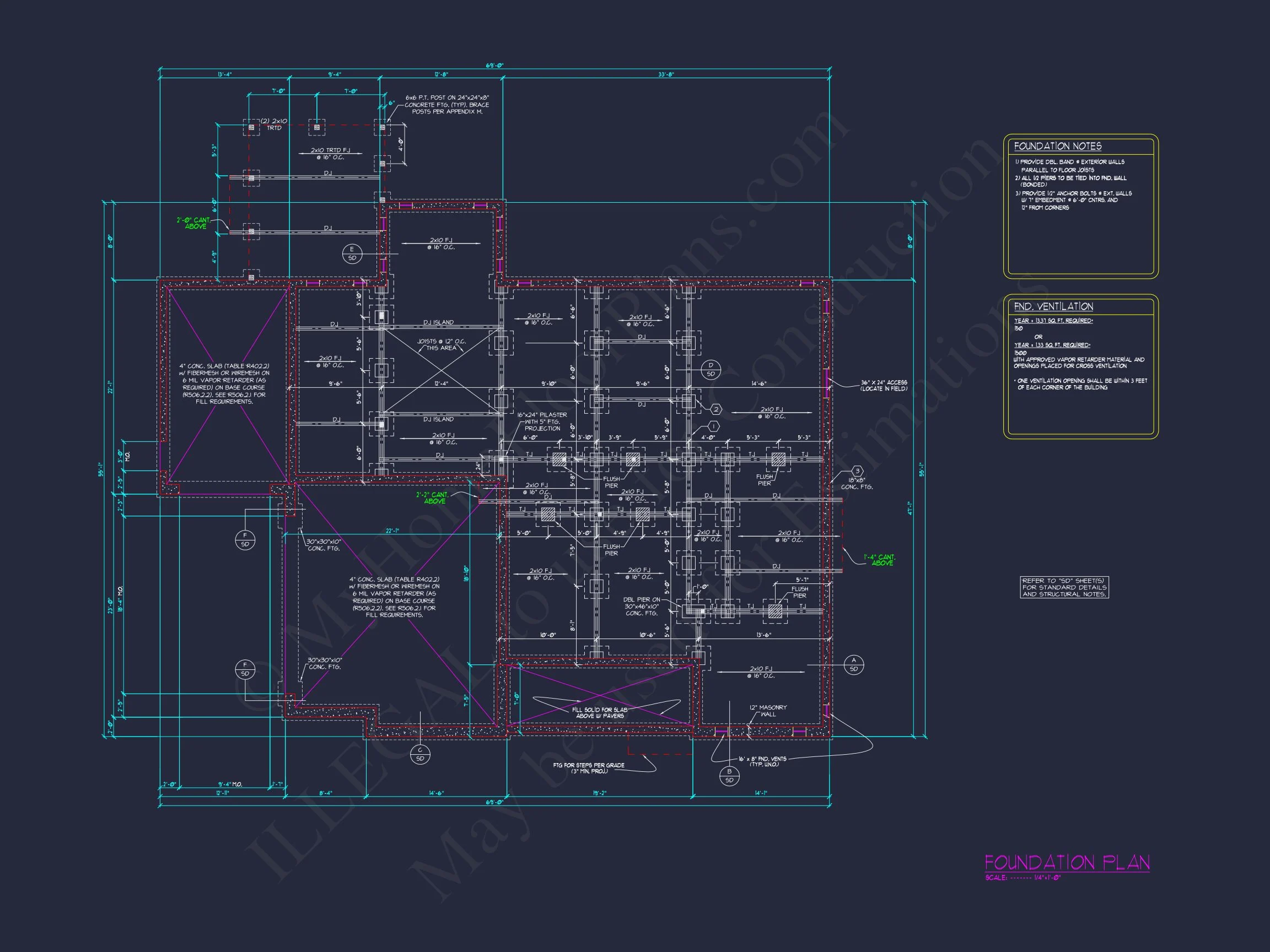 Elegant house Blueprint with Open Floor Plan and CAD Design