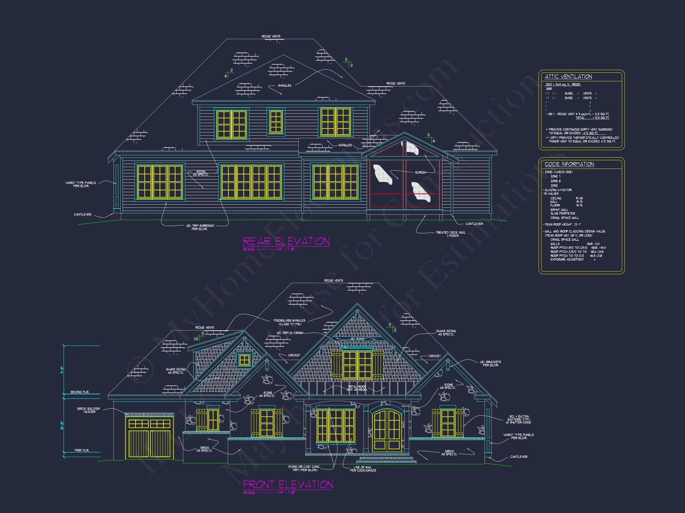 Elegant house Blueprint with Open Floor Plan and CAD Design
