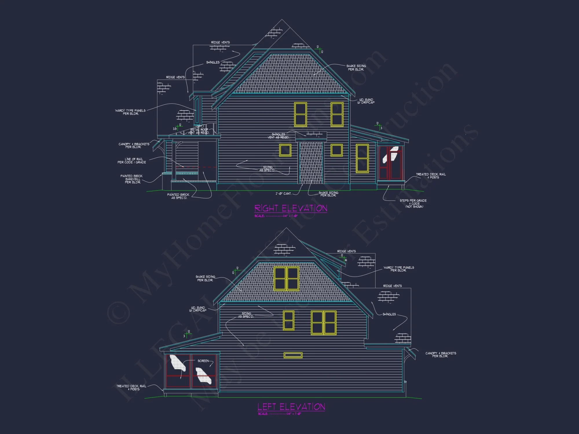 Modern Farmhouse house Plan with Detailed Blueprint Designs