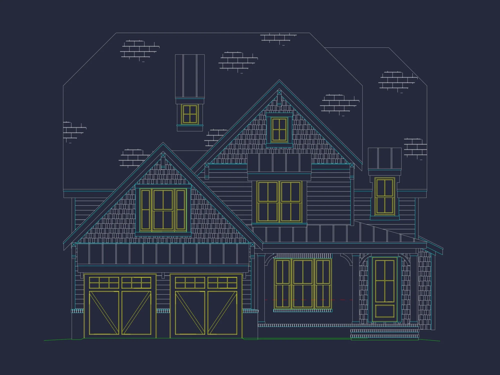 Modern Farmhouse house Plan with Detailed Blueprint Designs