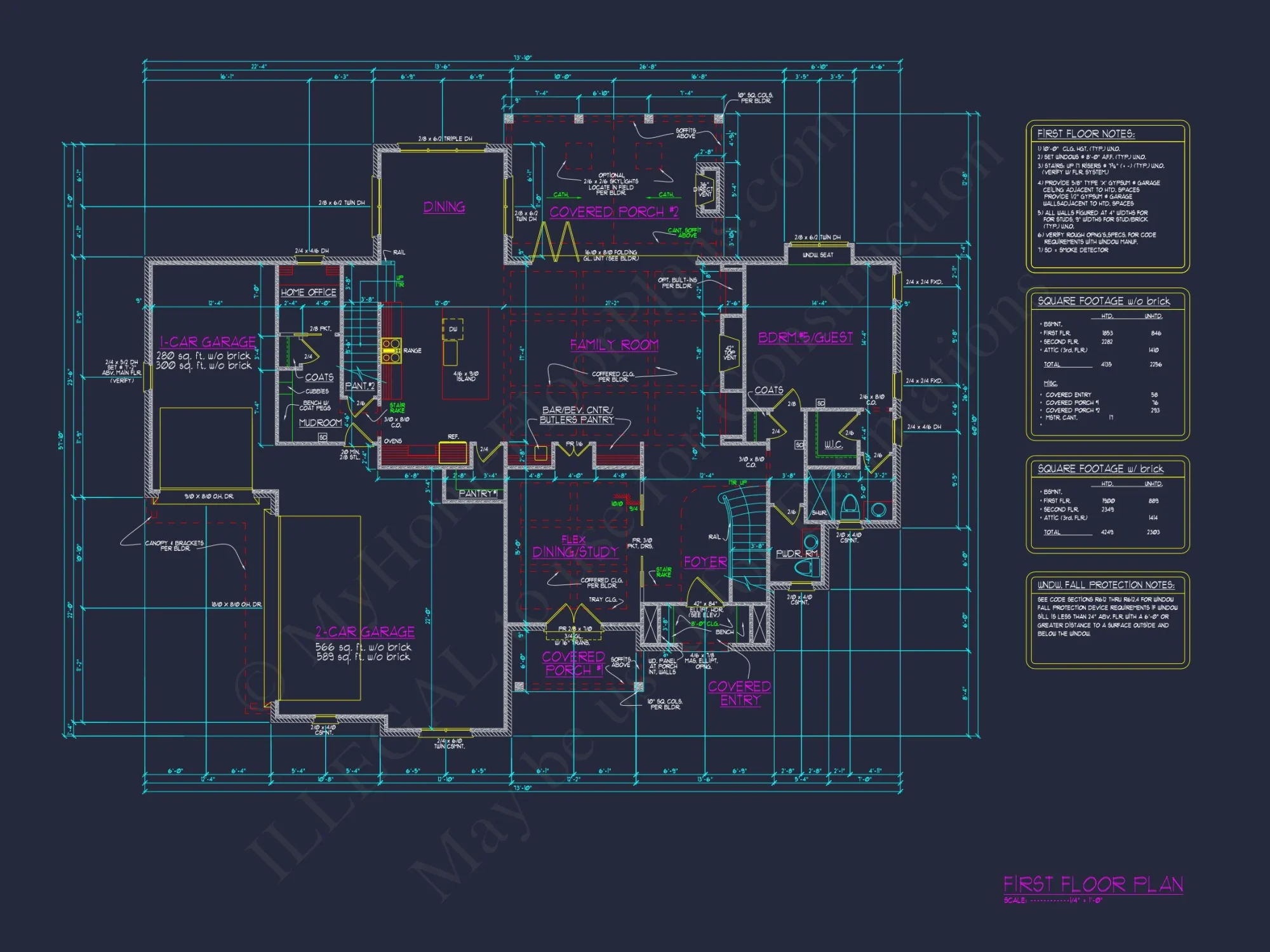 Detailed CAD house Plan with 2-Story Designs & Modern Features