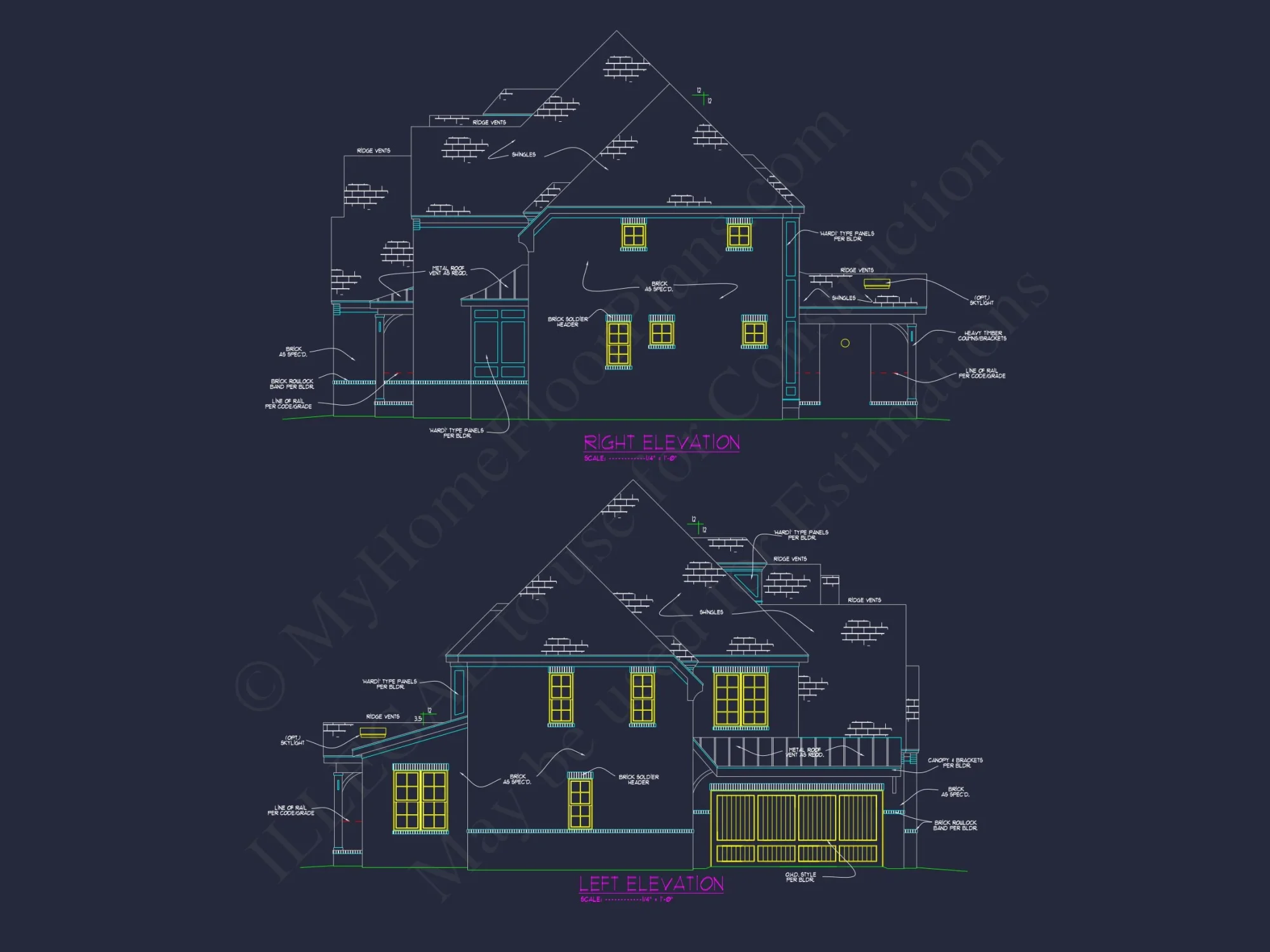 Detailed CAD house Plan with 2-Story Designs & Modern Features