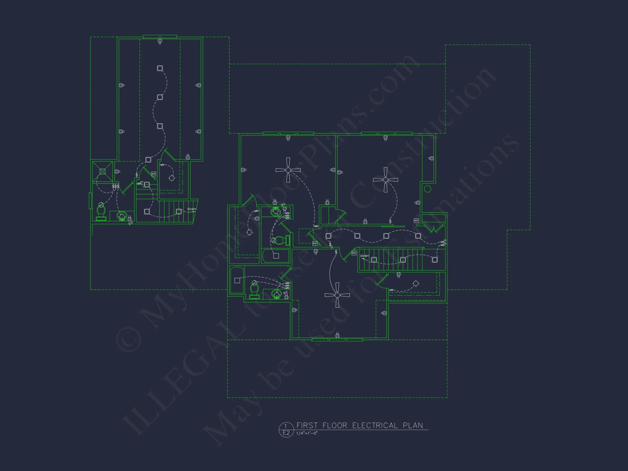 Spacious house CAD Floor Plan with Custom Architectural Designs