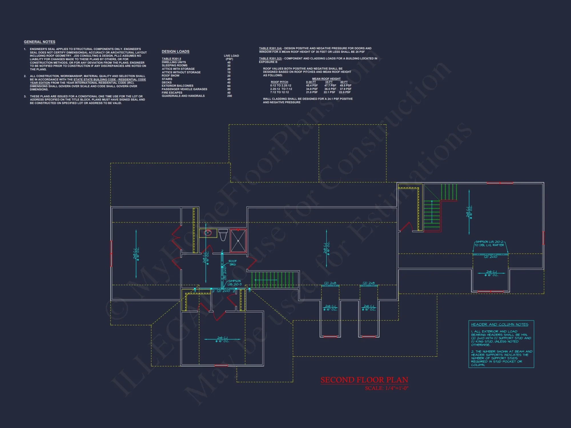 Traditional 2-Story house Plan with Spacious CAD Designs