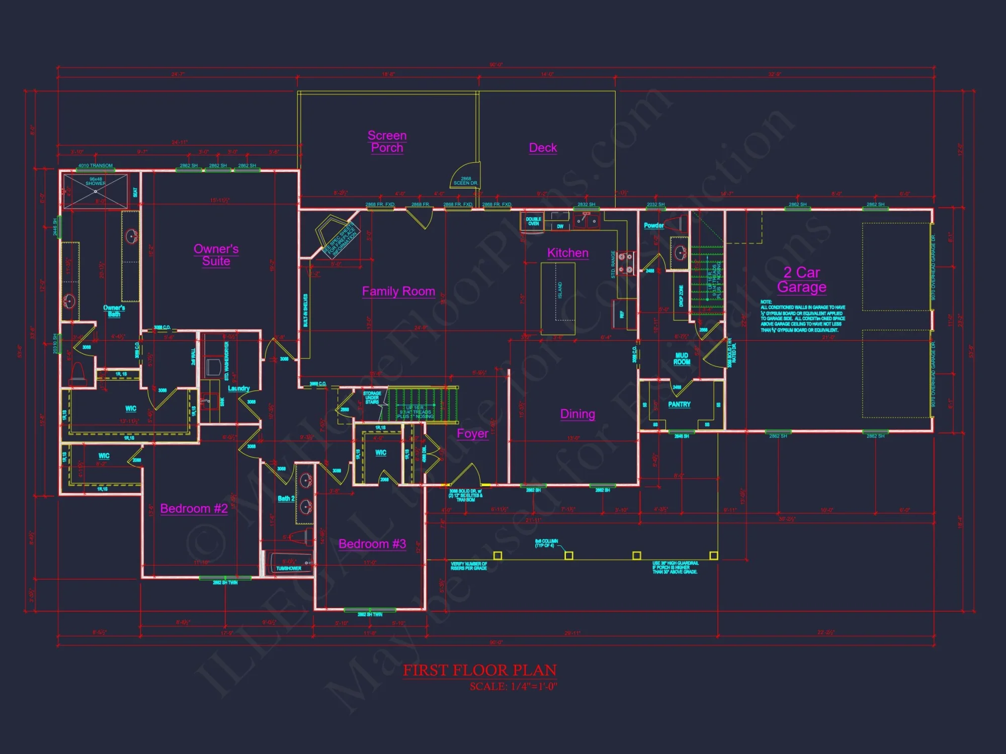 Traditional 2-Story house Plan with Spacious CAD Designs