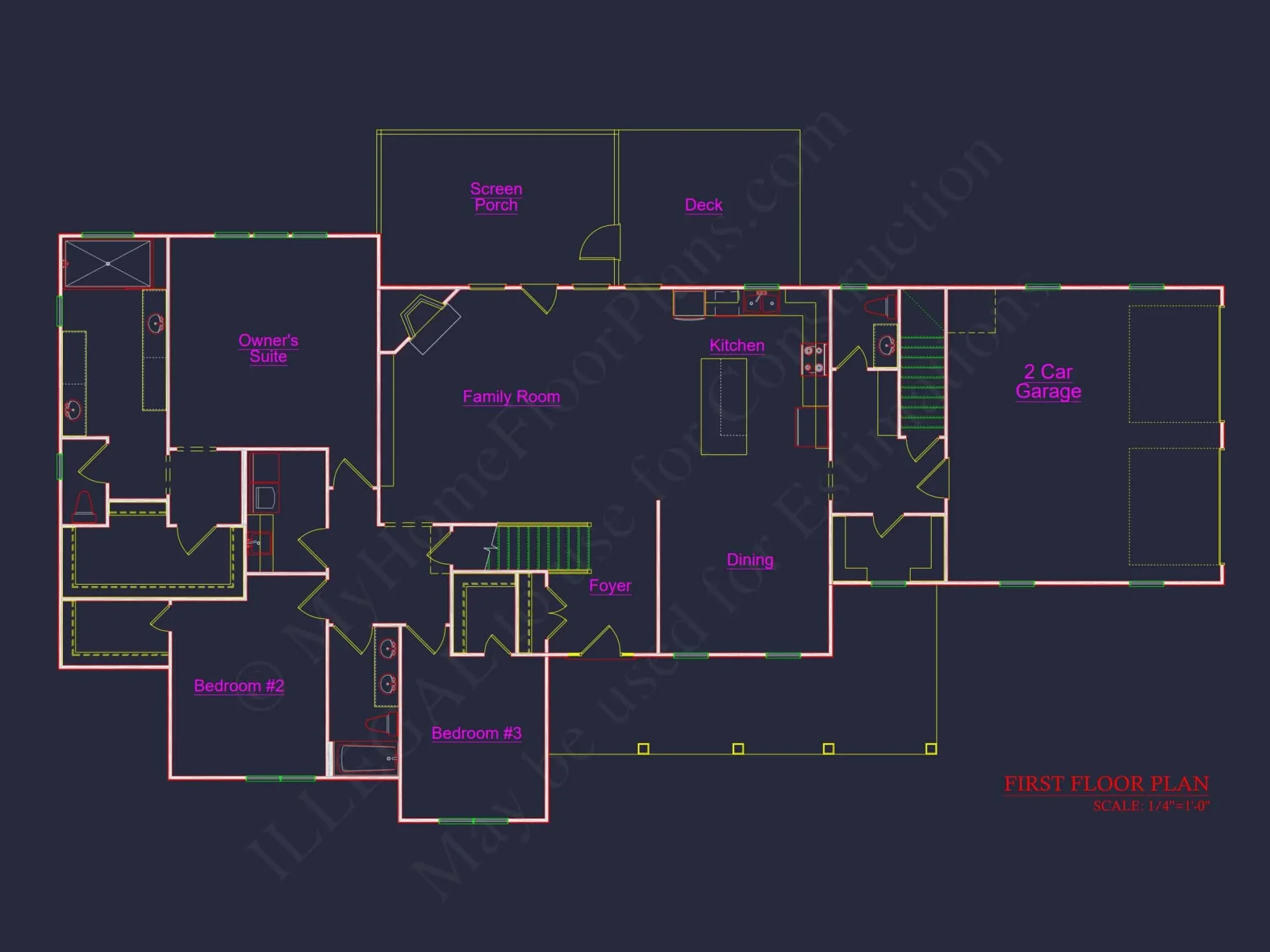 Traditional 2-Story house Plan with Spacious CAD Designs