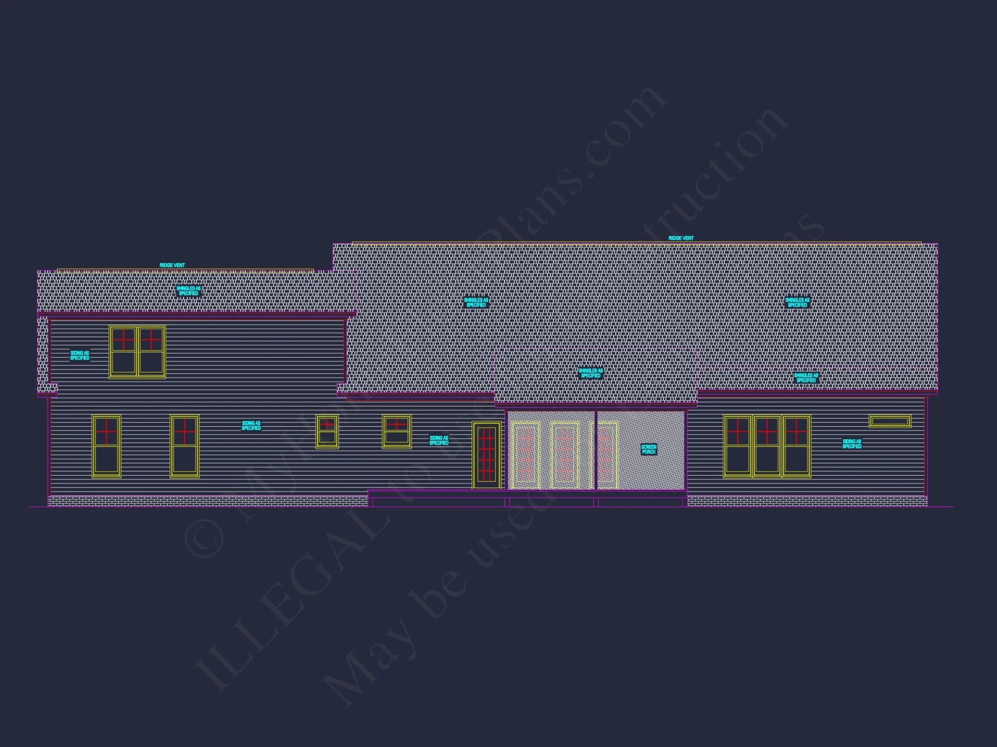 Traditional 2-Story house Plan with Spacious CAD Designs