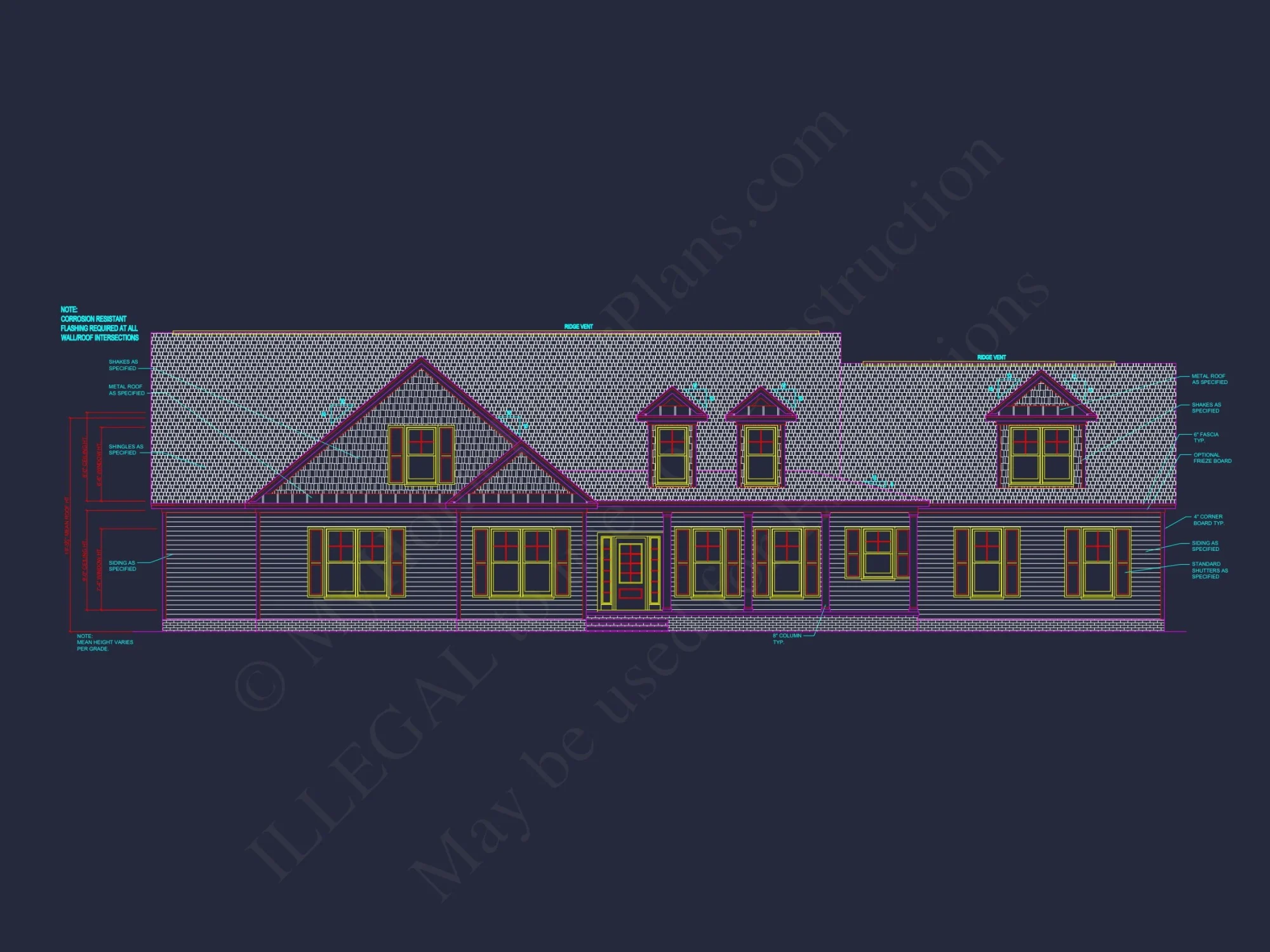 Traditional 2-Story house Plan with Spacious CAD Designs