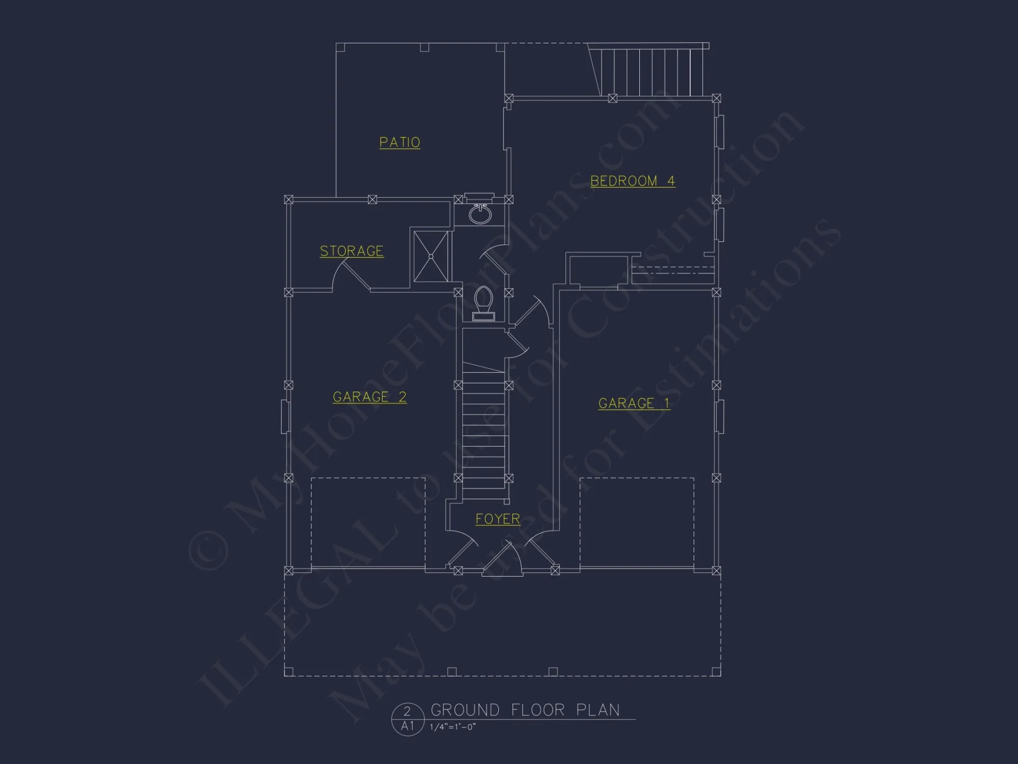 Coastal house Plan with 4 Beds, Open Floor Plan & CAD Designs