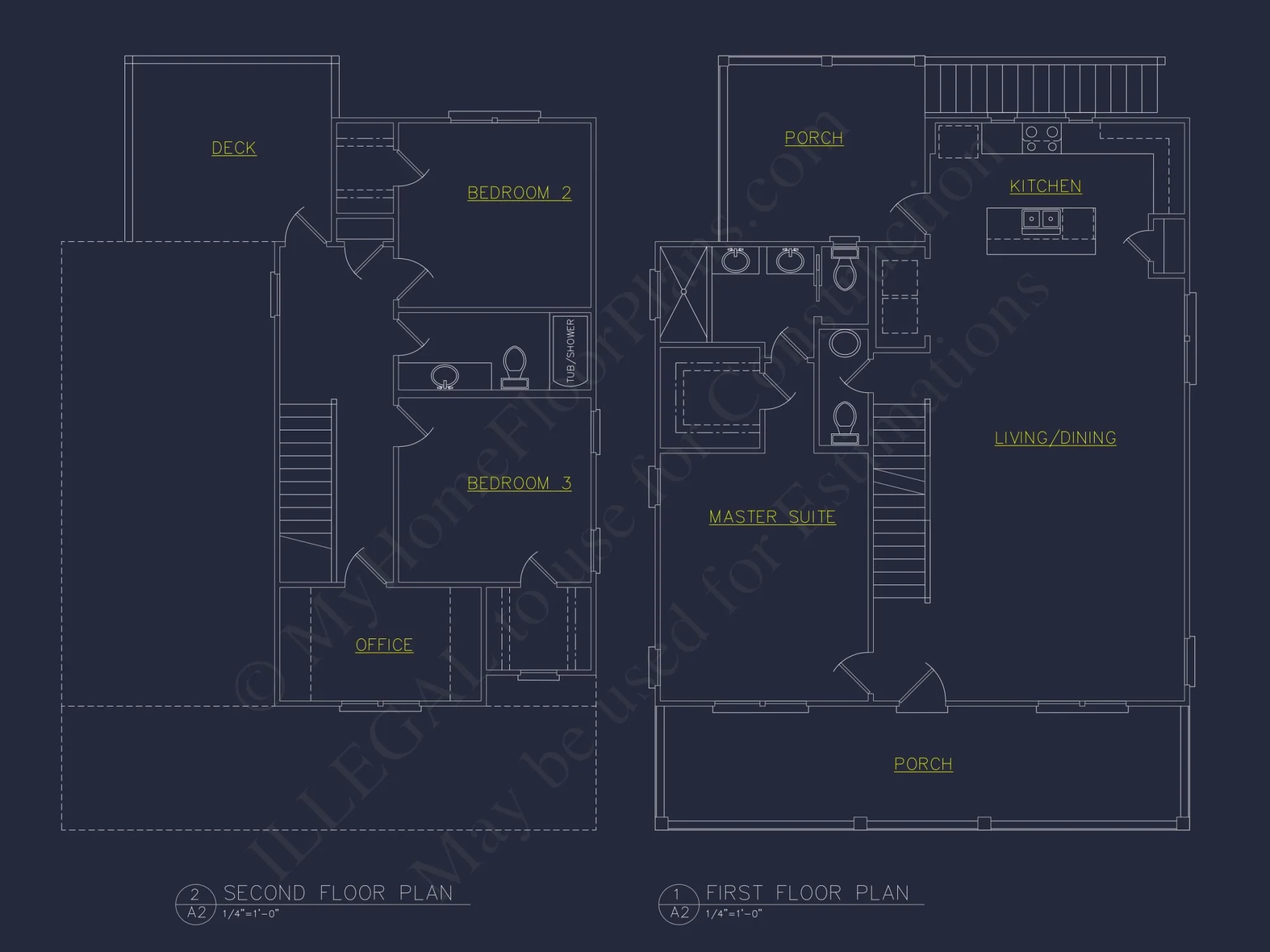 Coastal house Plan with 4 Beds, Open Floor Plan & CAD Designs