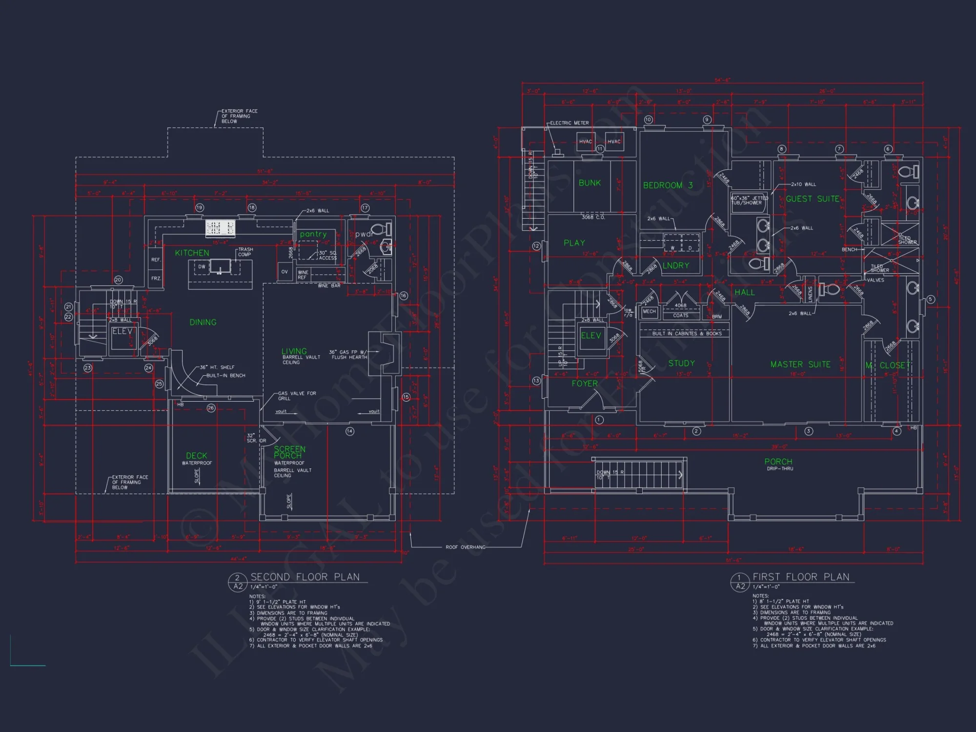 Beach House Floor Plan with 3 Beds & 3.5 Baths Design