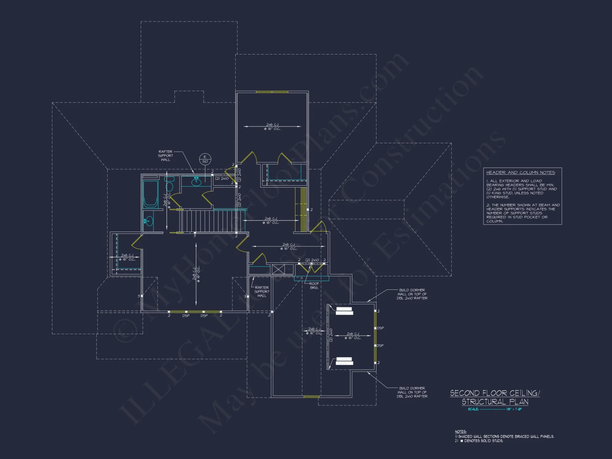 Modern Craftsman house Plan with 4 Beds & 2-Story CAD Design