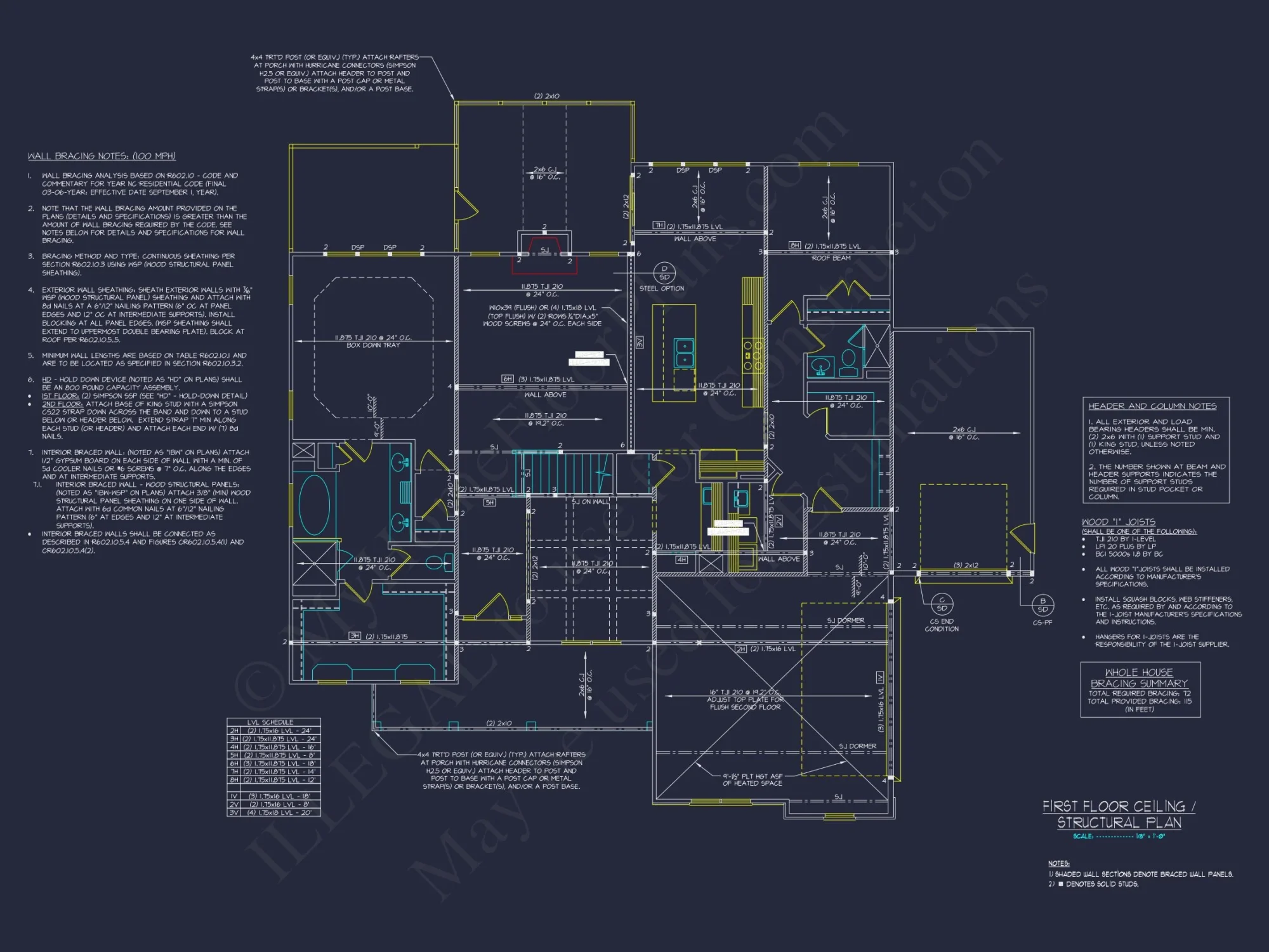 Modern Craftsman house Plan with 4 Beds & 2-Story CAD Design