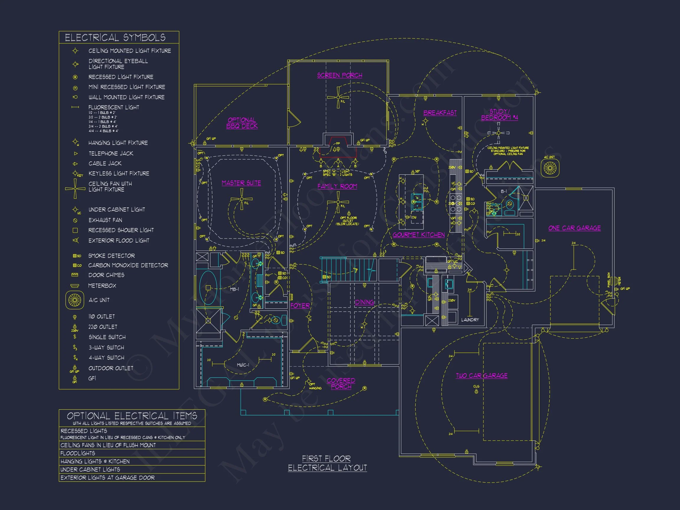 Modern Craftsman house Plan with 4 Beds & 2-Story CAD Design