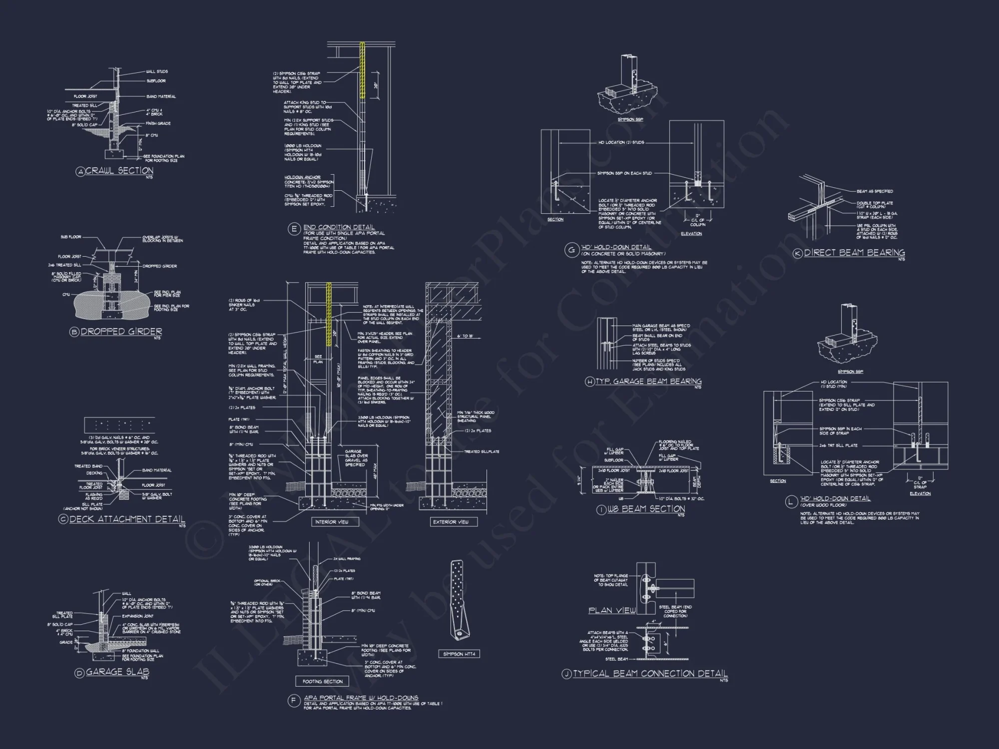 Custom house Floor Plan with 4 Beds, 2.5 Stories & Garage